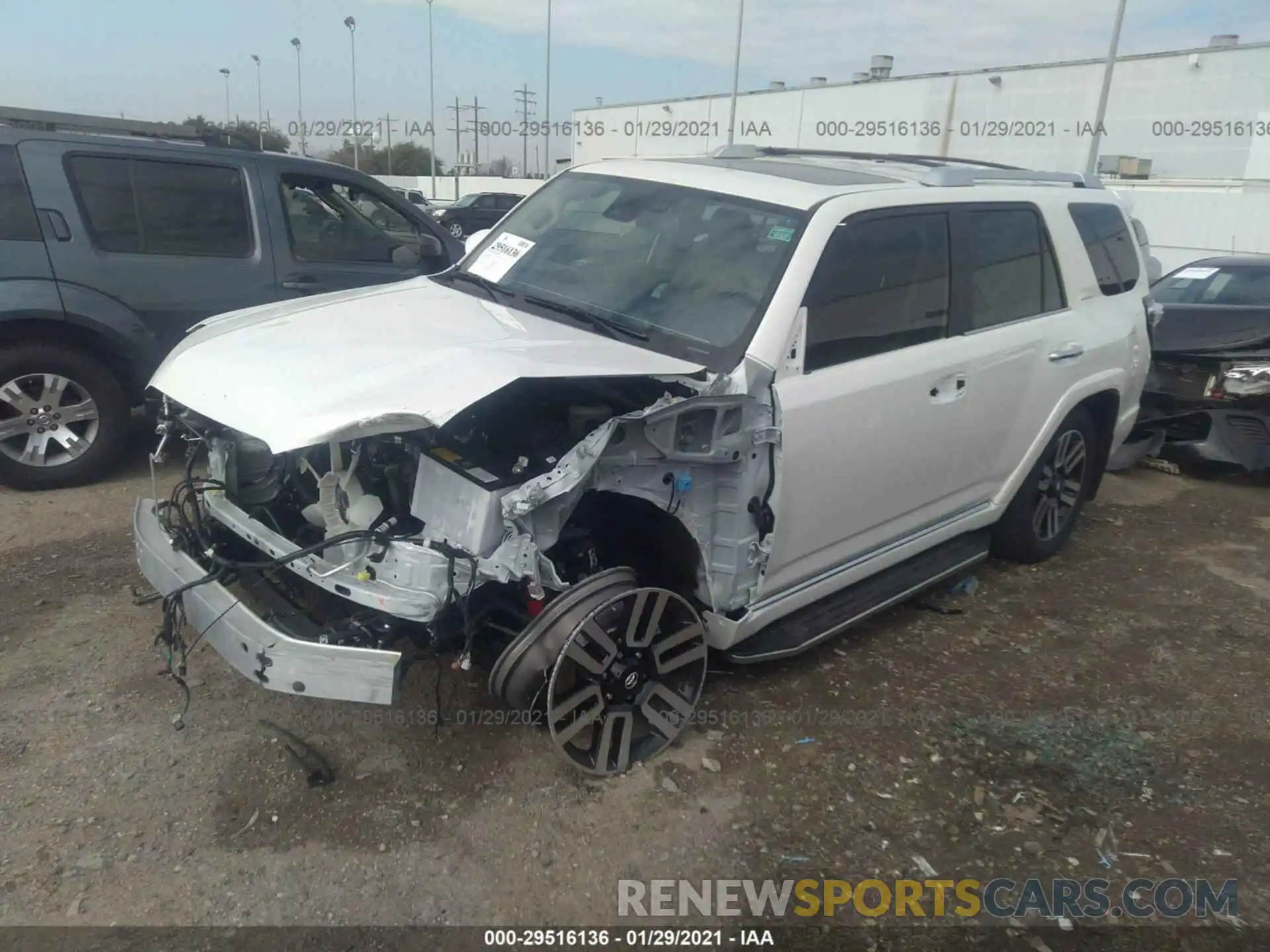 2 Photograph of a damaged car JTEDU5JR5M5232839 TOYOTA 4RUNNER 2021