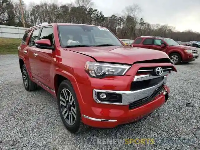 1 Photograph of a damaged car JTEDU5JR6M5245759 TOYOTA 4RUNNER 2021