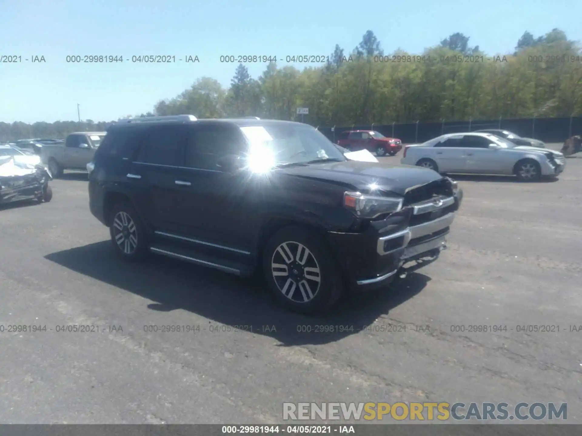 1 Photograph of a damaged car JTEDU5JR7M5228355 TOYOTA 4RUNNER 2021