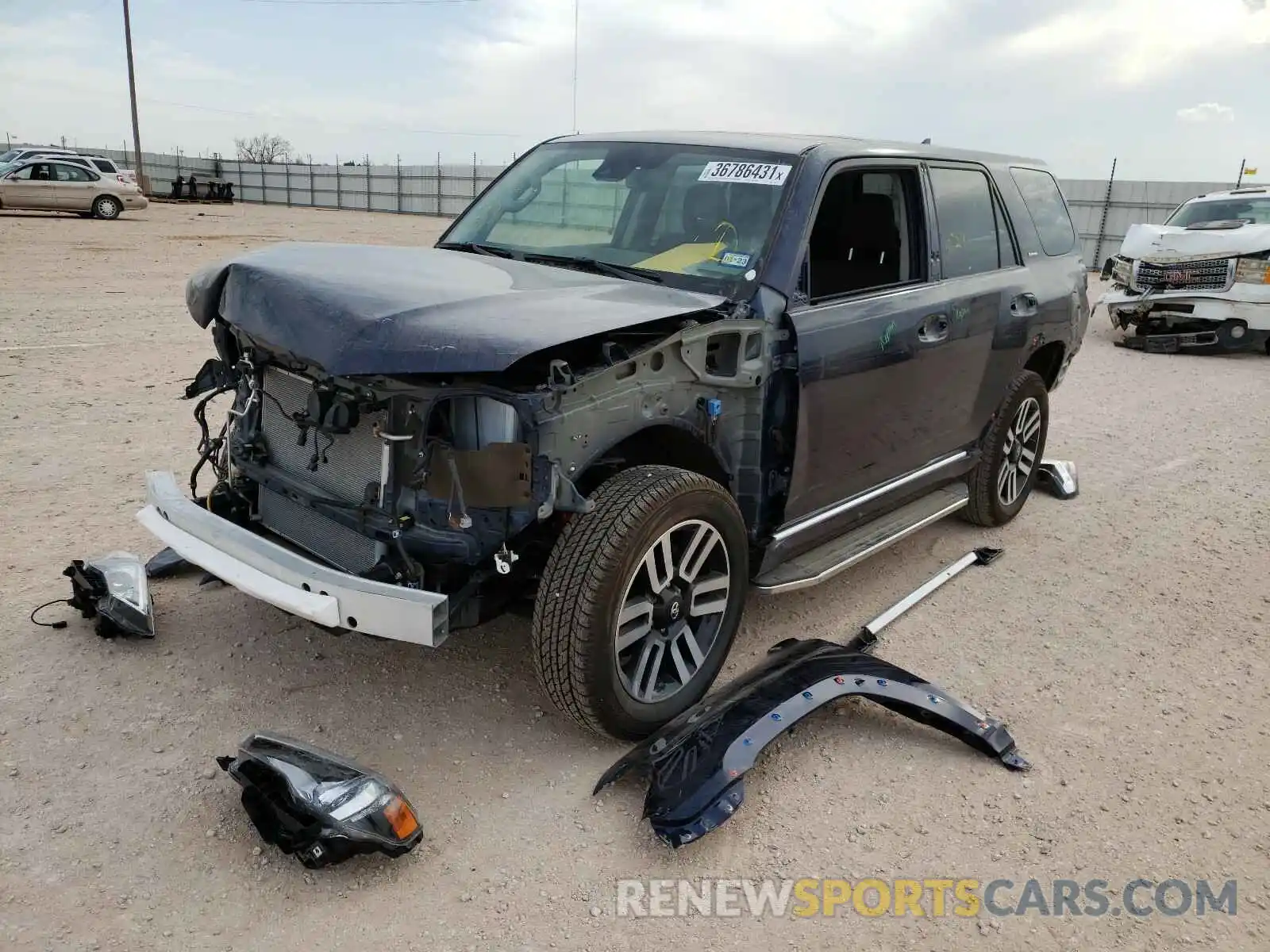 2 Photograph of a damaged car JTEDU5JRXM5237244 TOYOTA 4RUNNER 2021