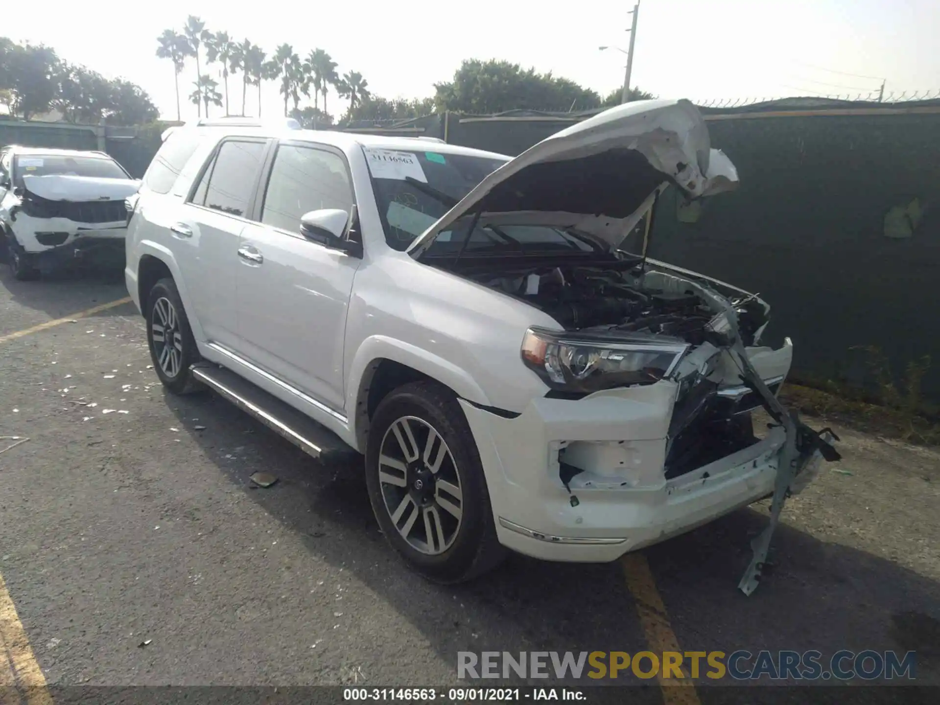 1 Photograph of a damaged car JTEDU5JRXM5244758 TOYOTA 4RUNNER 2021