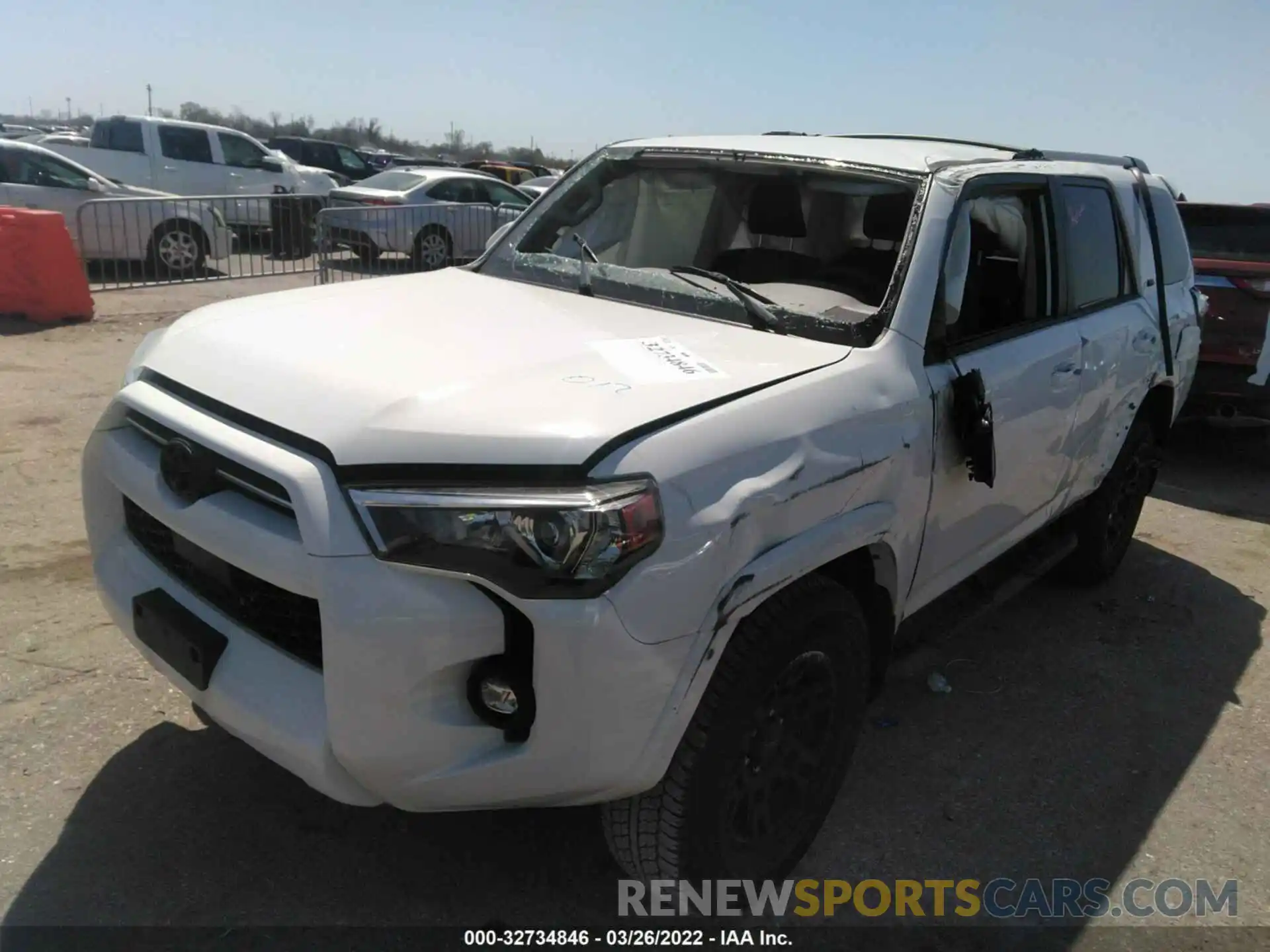 2 Photograph of a damaged car JTEEU5JR0M5245258 TOYOTA 4RUNNER 2021