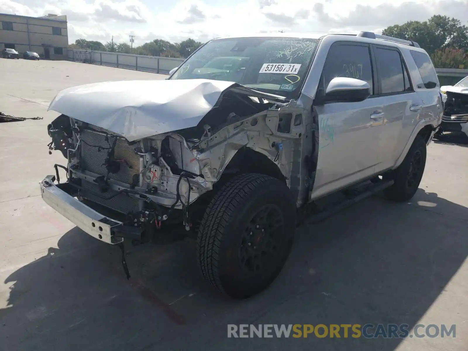 2 Photograph of a damaged car JTEEU5JR1M5236777 TOYOTA 4RUNNER 2021