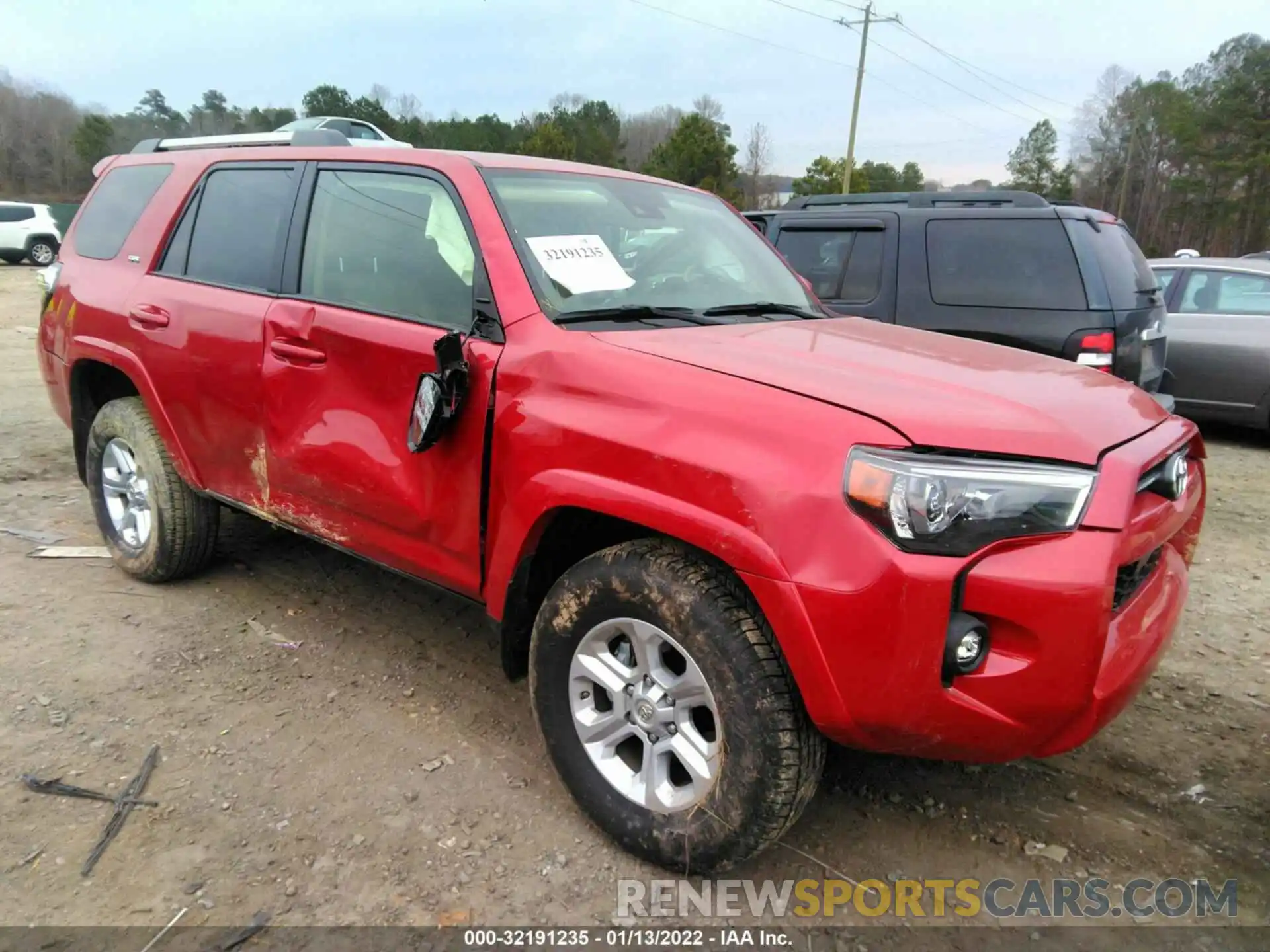 1 Photograph of a damaged car JTEEU5JR1M5236911 TOYOTA 4RUNNER 2021