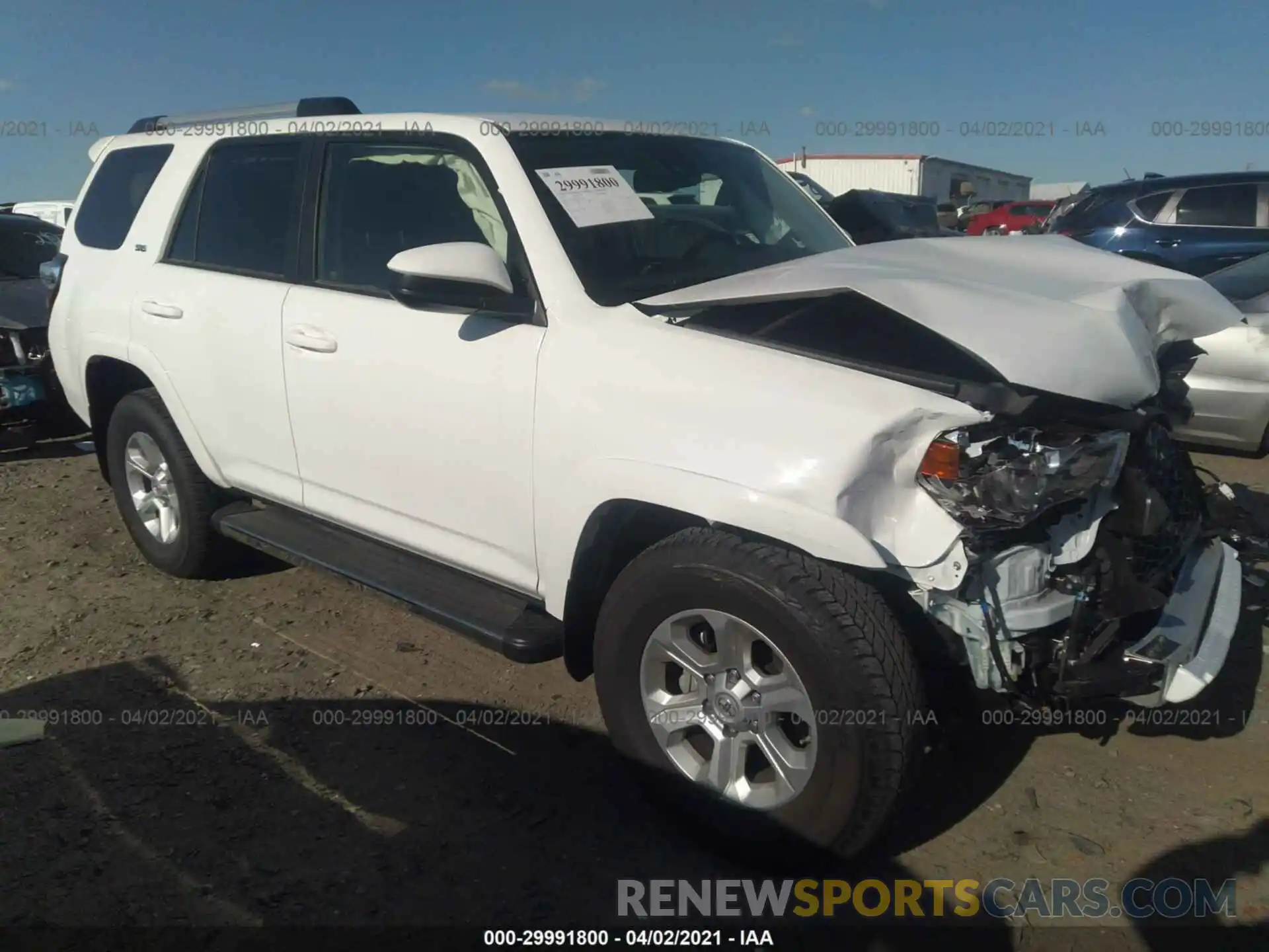 1 Photograph of a damaged car JTEEU5JR2M5234150 TOYOTA 4RUNNER 2021