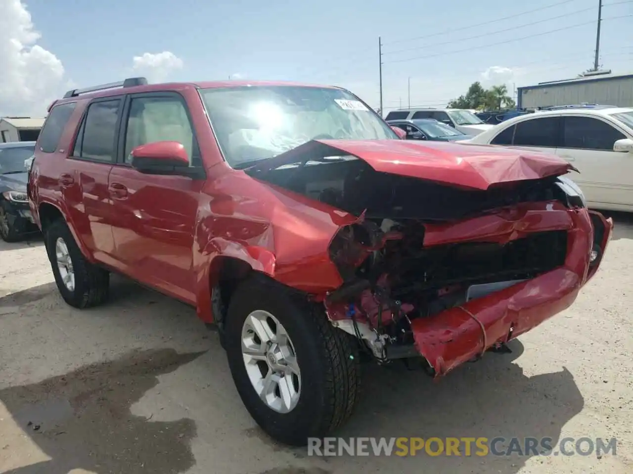 1 Photograph of a damaged car JTEEU5JR2M5238196 TOYOTA 4RUNNER 2021