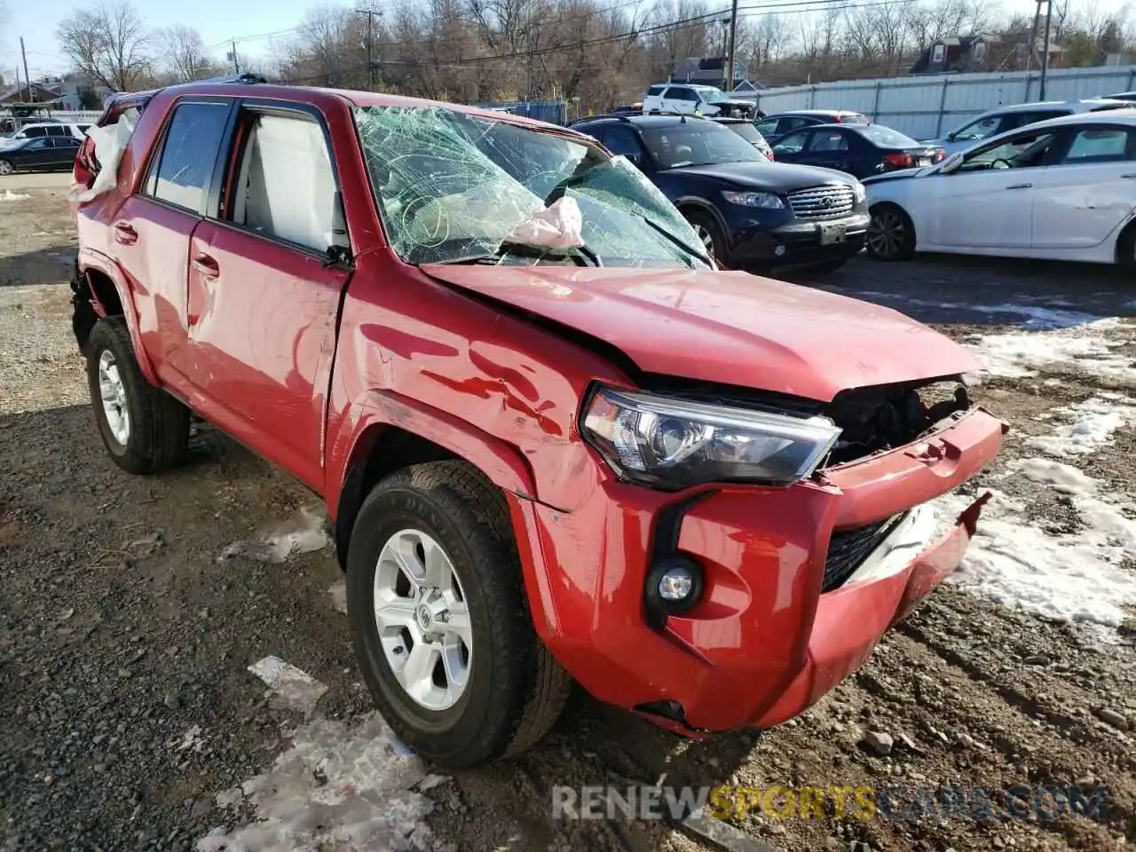 1 Photograph of a damaged car JTEEU5JR2M5238635 TOYOTA 4RUNNER 2021