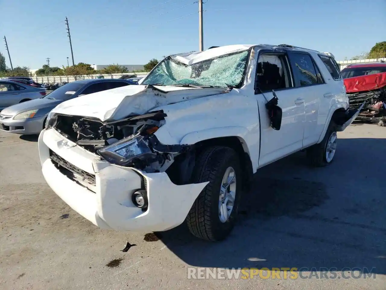 2 Photograph of a damaged car JTEEU5JR2M5242779 TOYOTA 4RUNNER 2021