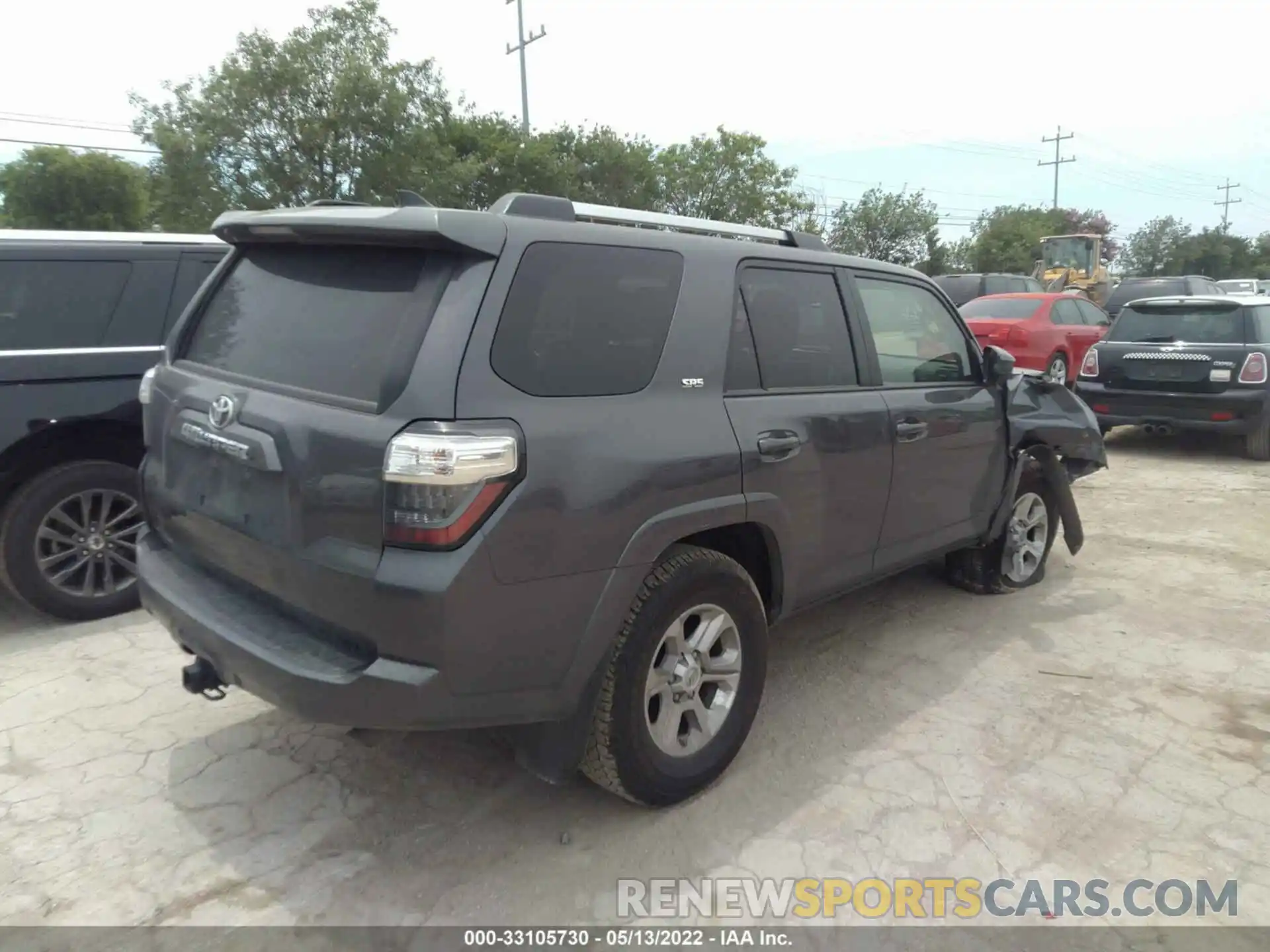 4 Фотография поврежденного автомобиля JTEEU5JR2M5242992 TOYOTA 4RUNNER 2021