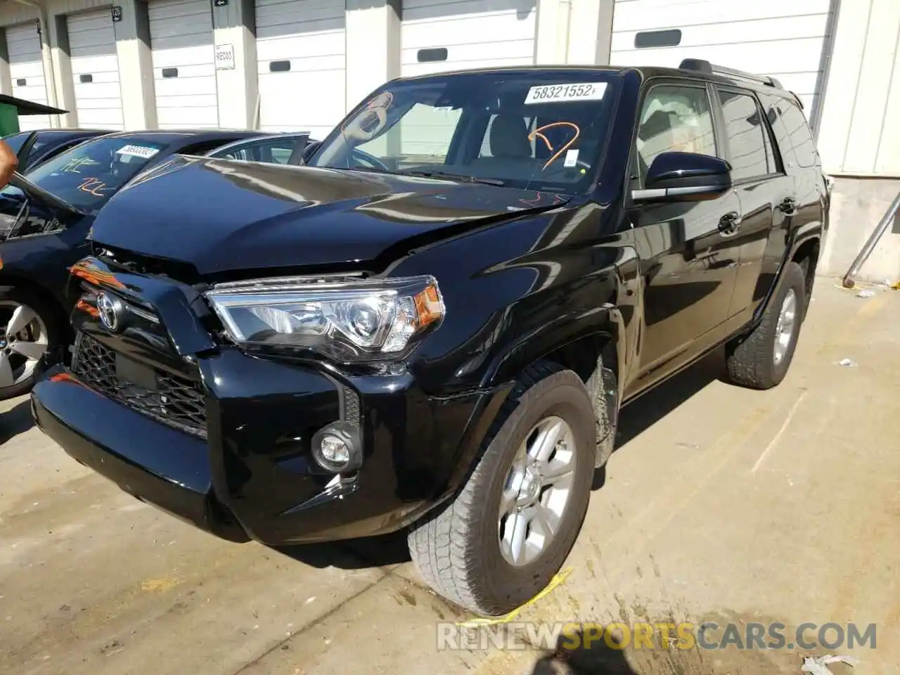 2 Photograph of a damaged car JTEEU5JR3M5233590 TOYOTA 4RUNNER 2021