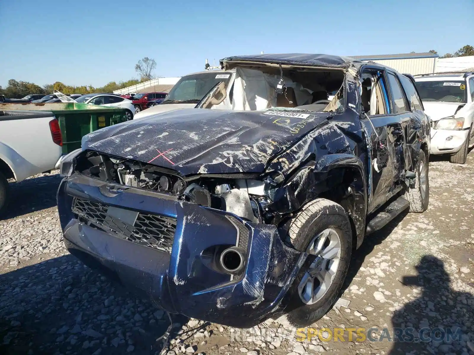 2 Photograph of a damaged car JTEEU5JR3M5250700 TOYOTA 4RUNNER 2021