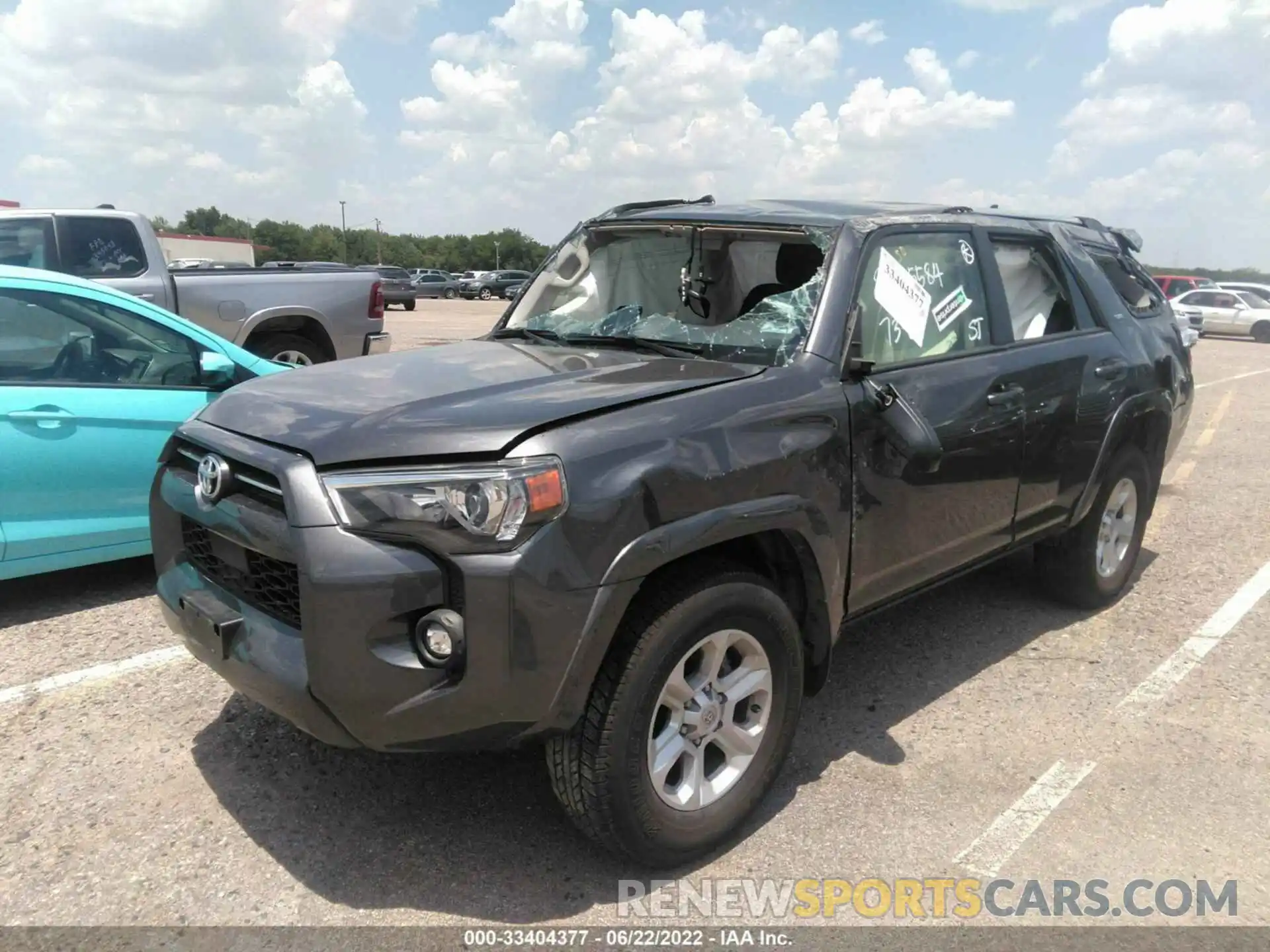 2 Photograph of a damaged car JTEEU5JR4M5230309 TOYOTA 4RUNNER 2021