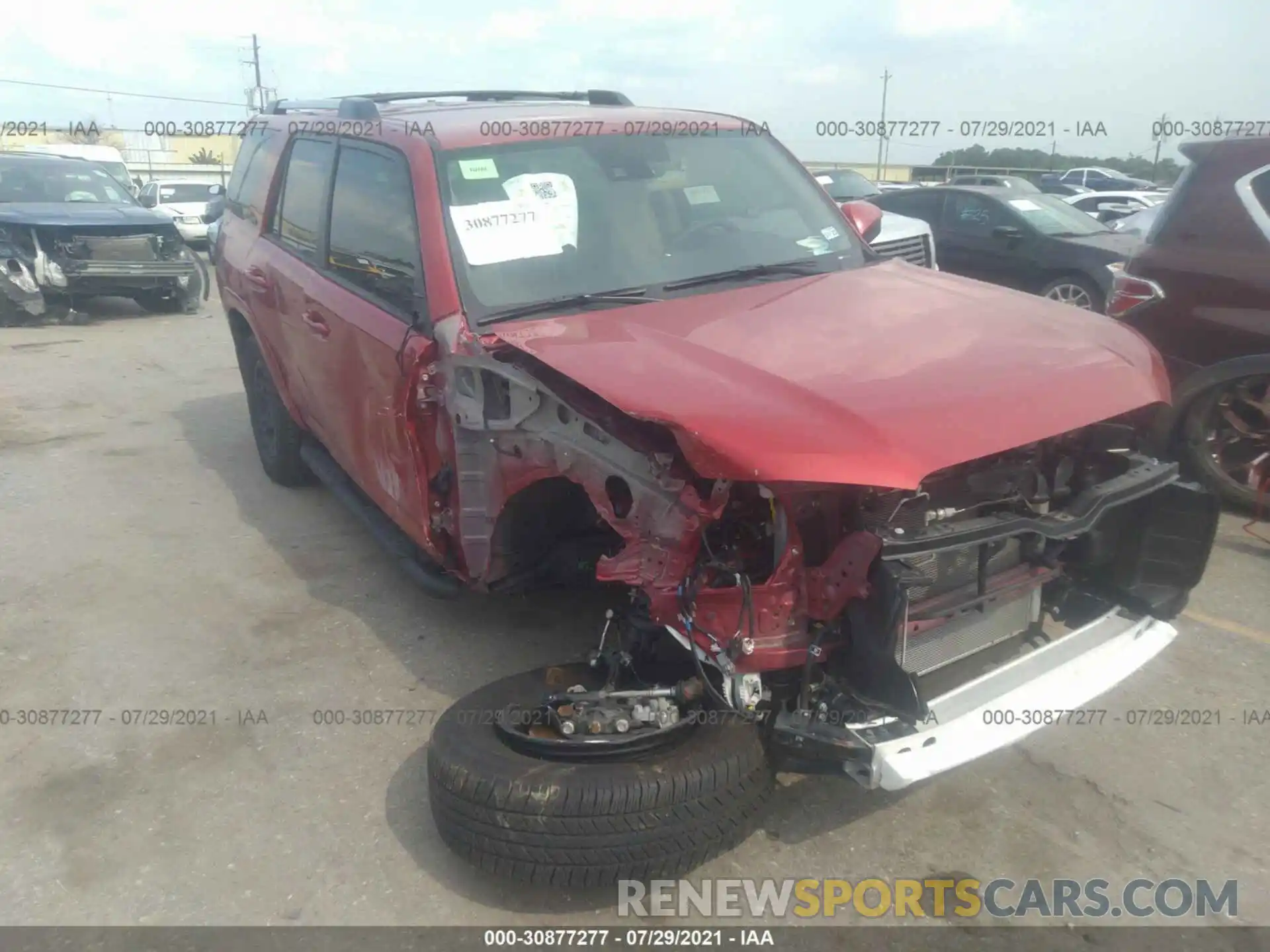 1 Photograph of a damaged car JTEEU5JR4M5235929 TOYOTA 4RUNNER 2021