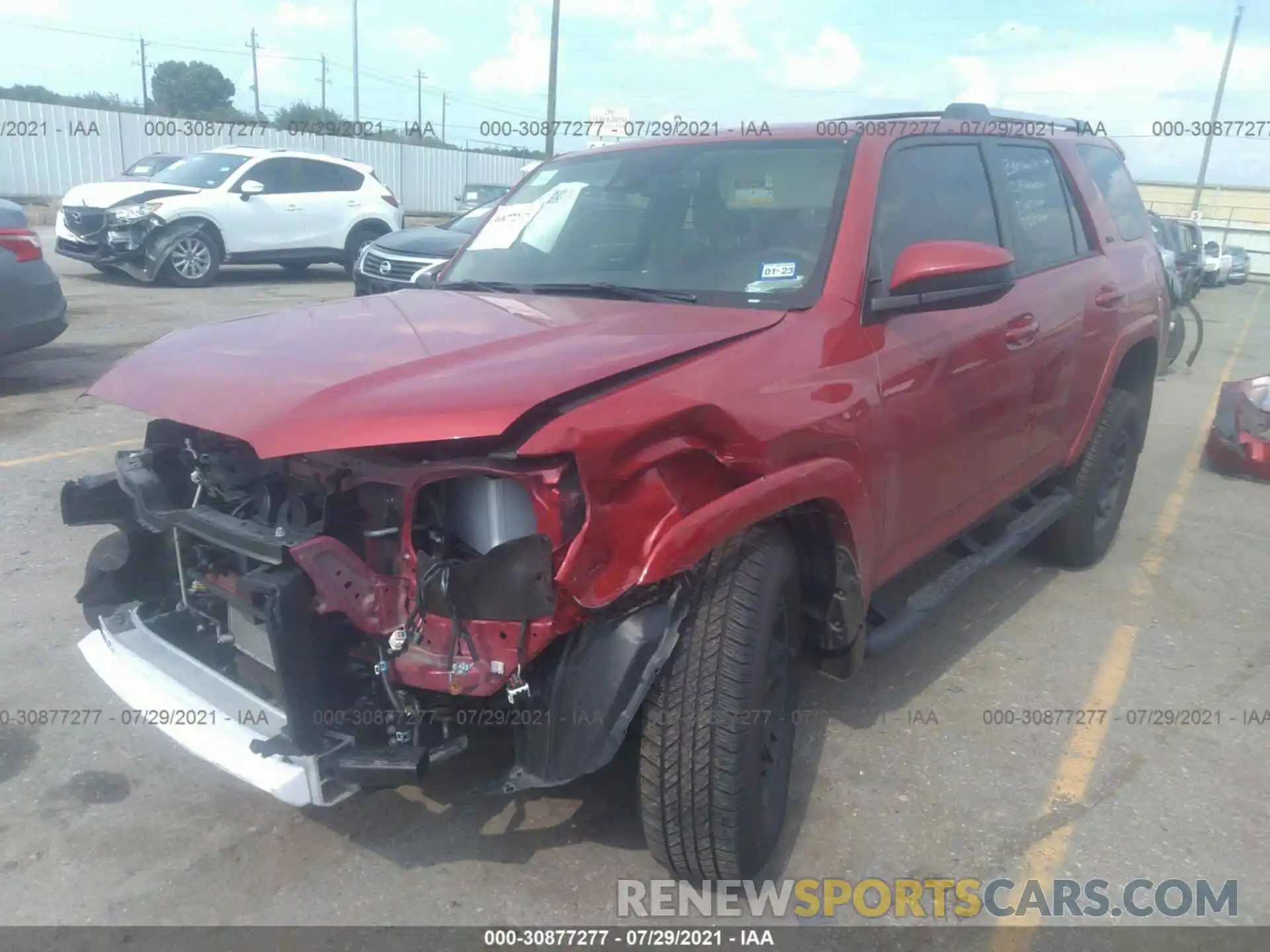 2 Photograph of a damaged car JTEEU5JR4M5235929 TOYOTA 4RUNNER 2021