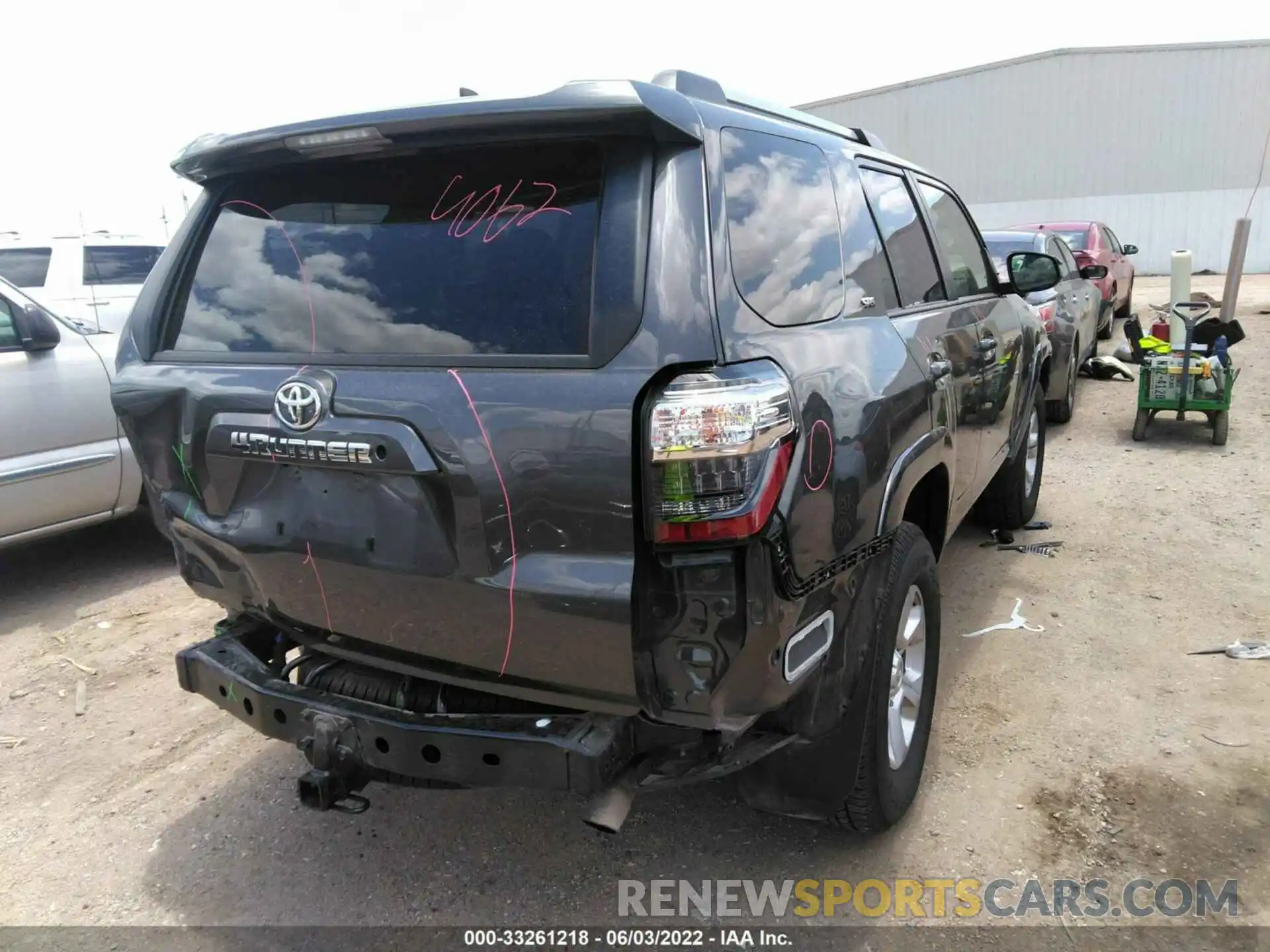 4 Фотография поврежденного автомобиля JTEEU5JR4M5236093 TOYOTA 4RUNNER 2021