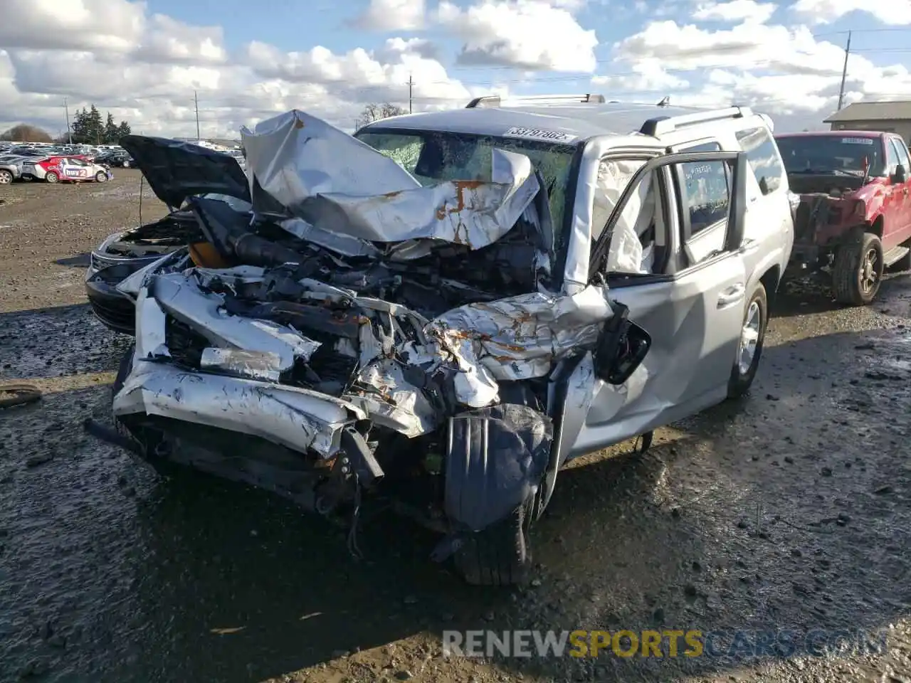 2 Photograph of a damaged car JTEEU5JR4M5238684 TOYOTA 4RUNNER 2021