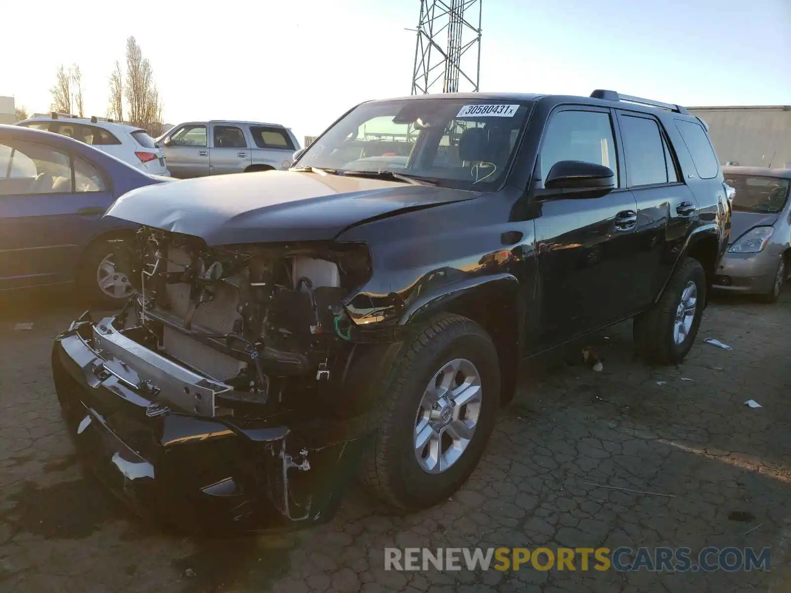 2 Photograph of a damaged car JTEEU5JR5M5233011 TOYOTA 4RUNNER 2021