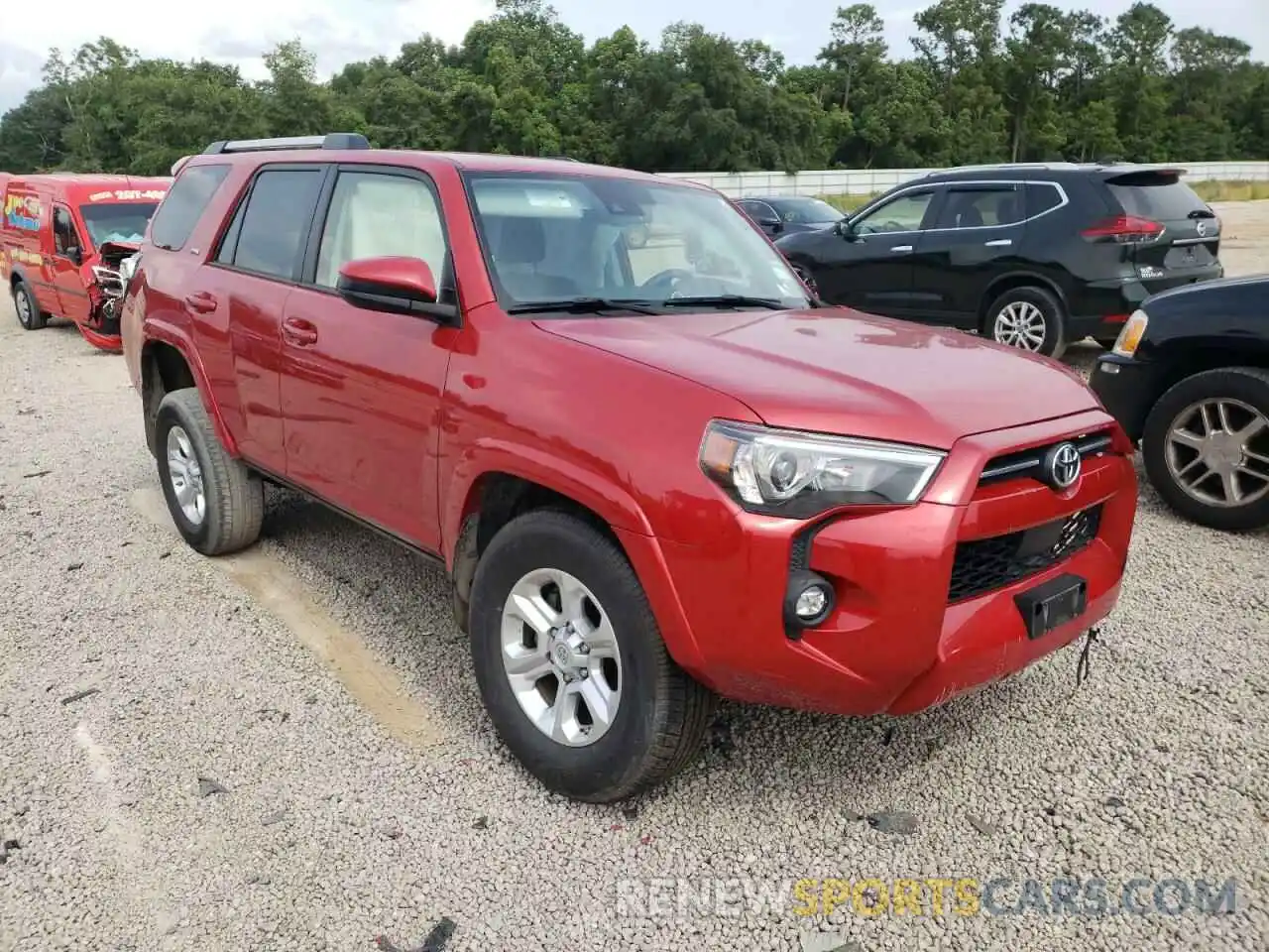 1 Photograph of a damaged car JTEEU5JR5M5240072 TOYOTA 4RUNNER 2021