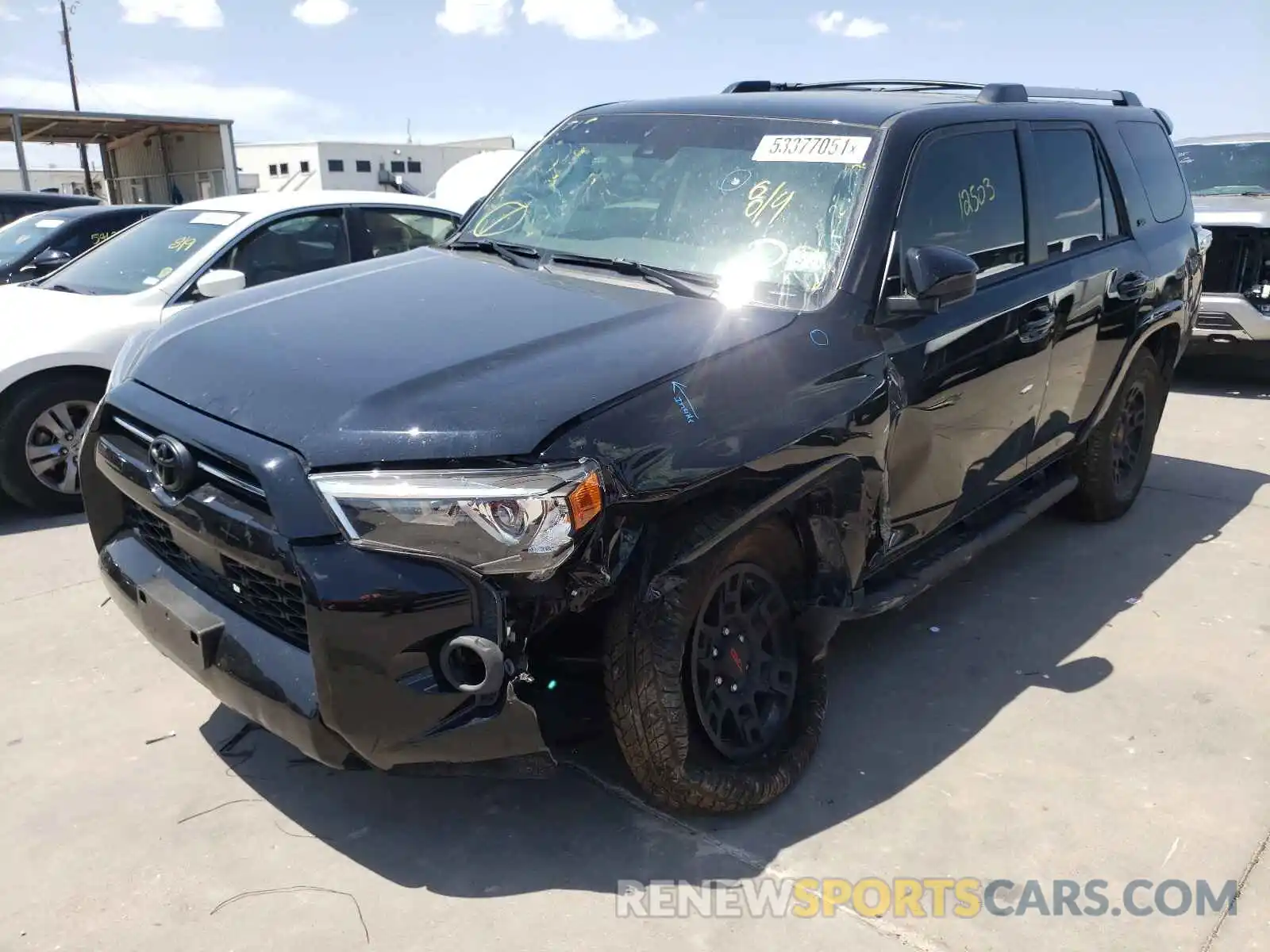 2 Photograph of a damaged car JTEEU5JR7M5237741 TOYOTA 4RUNNER 2021