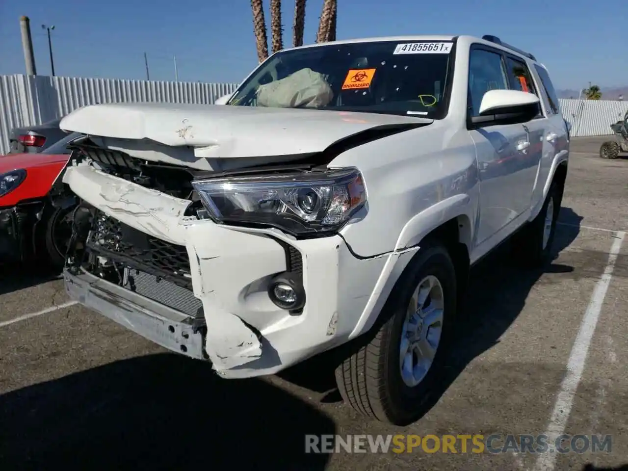 2 Photograph of a damaged car JTEEU5JR7M5238369 TOYOTA 4RUNNER 2021