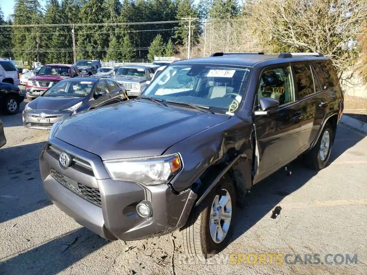 2 Photograph of a damaged car JTEEU5JR8M5233391 TOYOTA 4RUNNER 2021