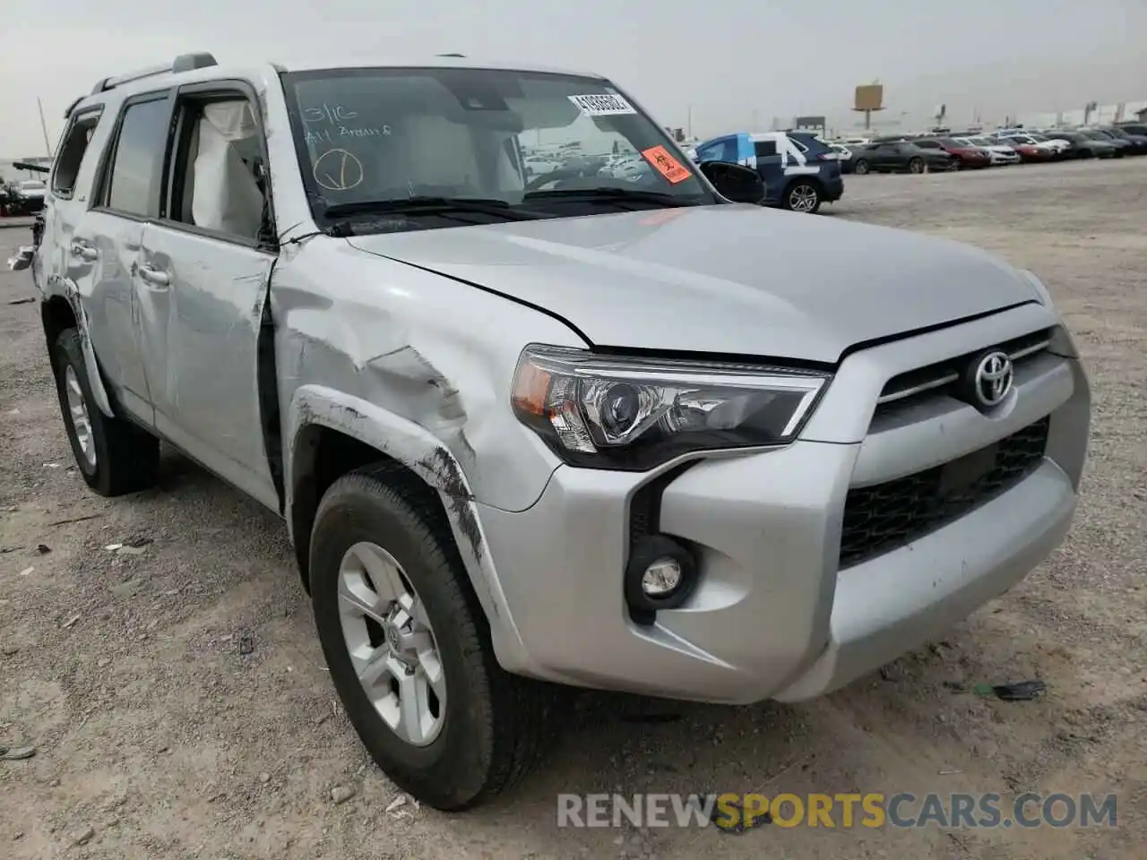 1 Photograph of a damaged car JTEEU5JR8M5238395 TOYOTA 4RUNNER 2021