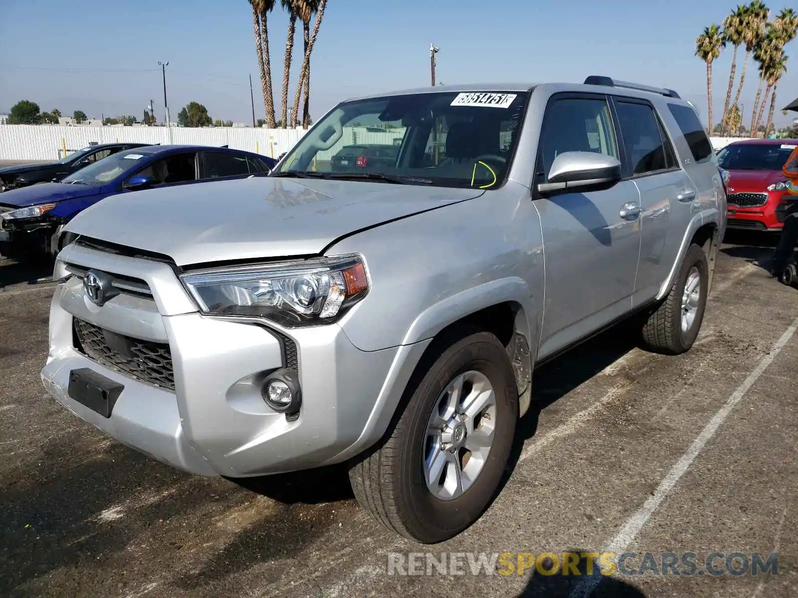 2 Photograph of a damaged car JTEEU5JR8M5238686 TOYOTA 4RUNNER 2021