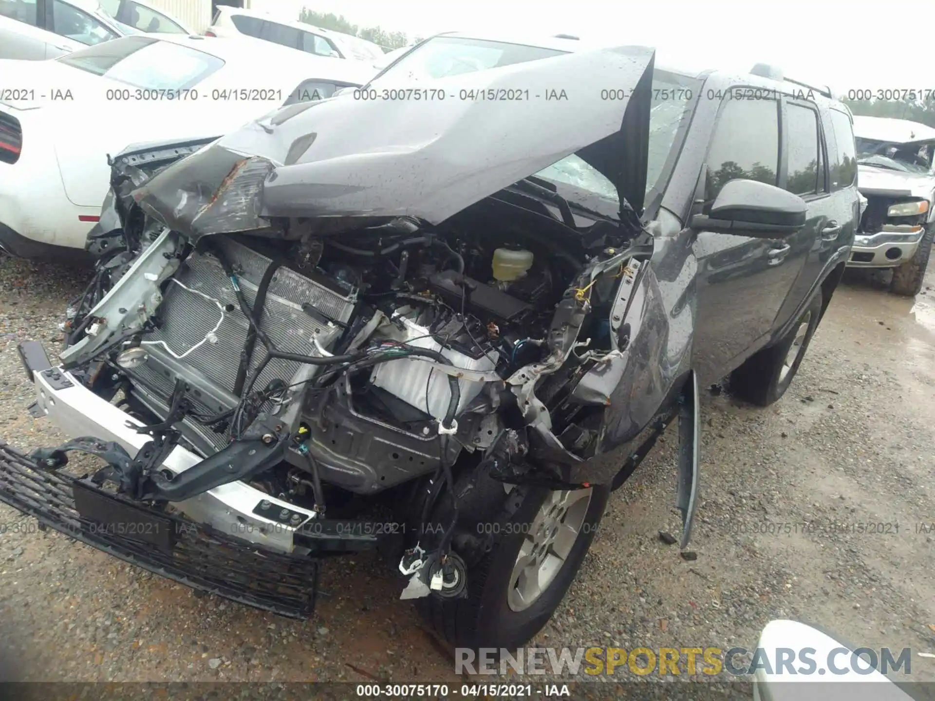 2 Photograph of a damaged car JTEEU5JR9M5234999 TOYOTA 4RUNNER 2021