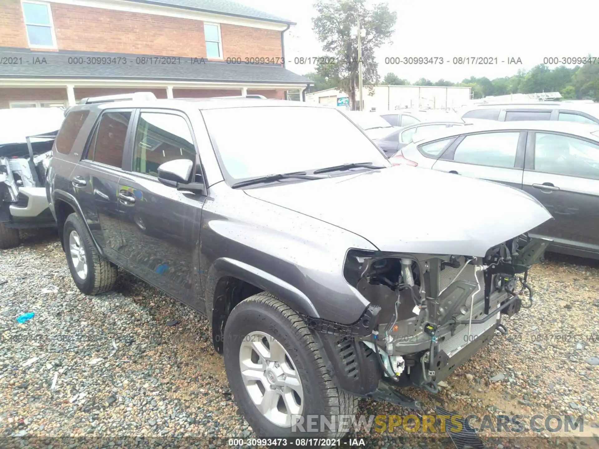 1 Фотография поврежденного автомобиля JTEEU5JRXM5234476 TOYOTA 4RUNNER 2021