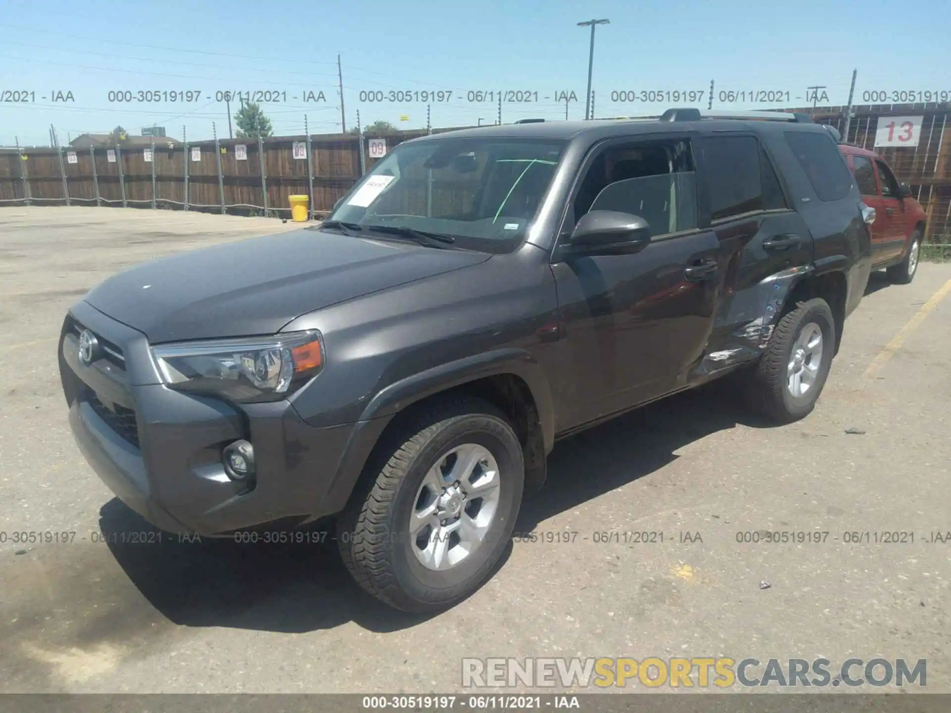 2 Photograph of a damaged car JTEEU5JRXM5234994 TOYOTA 4RUNNER 2021