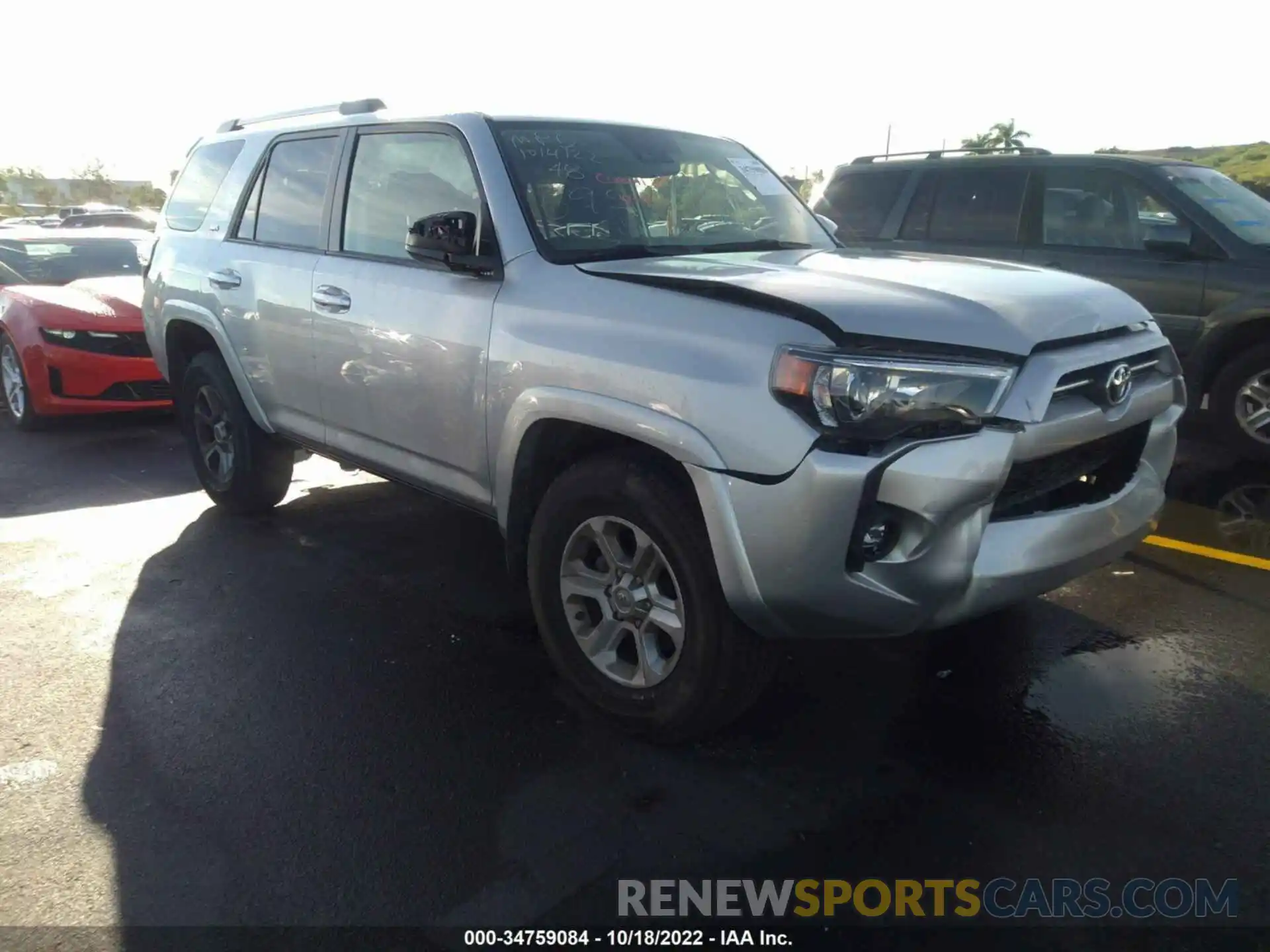 1 Фотография поврежденного автомобиля JTEEU5JRXM5236955 TOYOTA 4RUNNER 2021