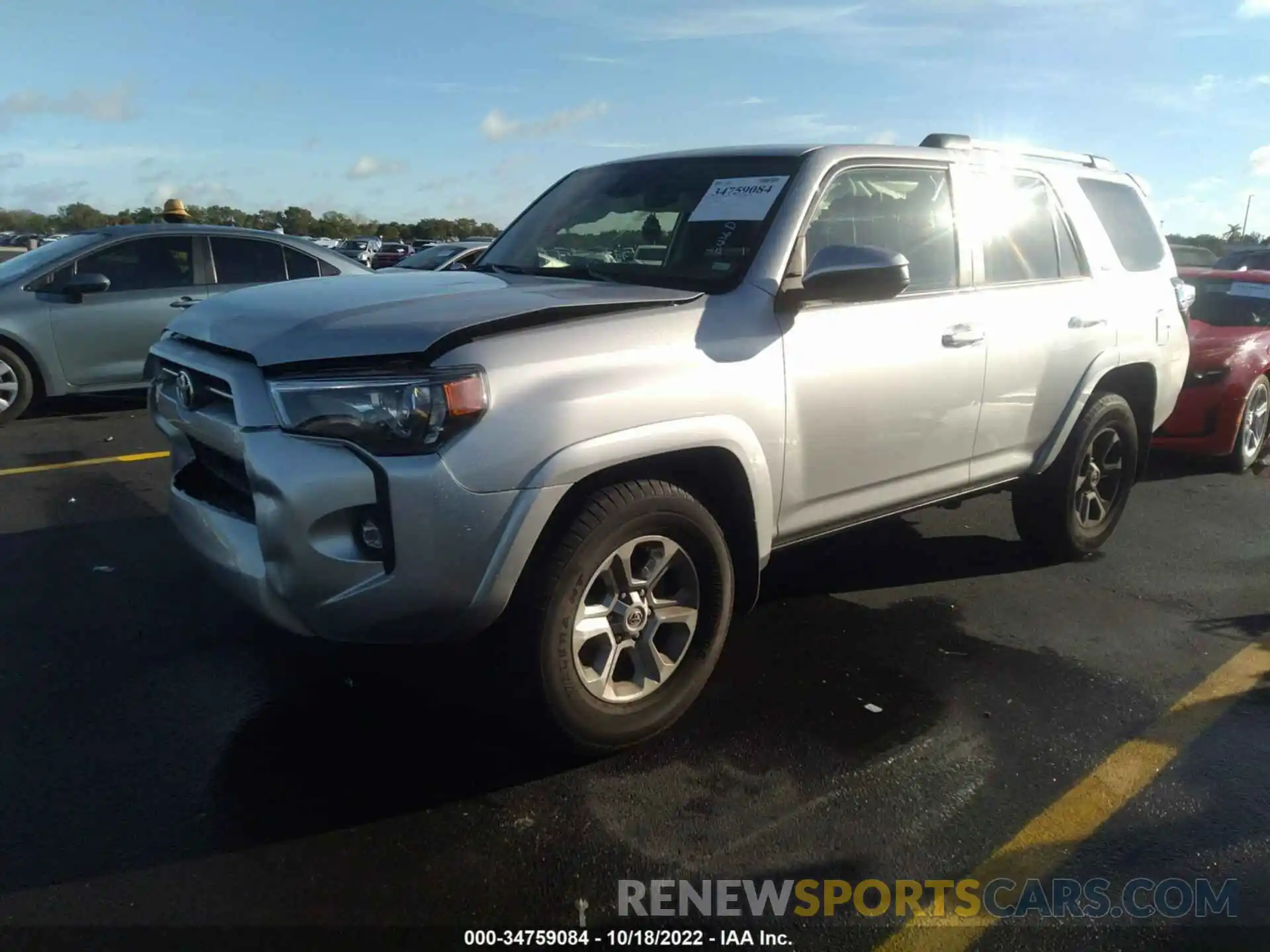 2 Фотография поврежденного автомобиля JTEEU5JRXM5236955 TOYOTA 4RUNNER 2021