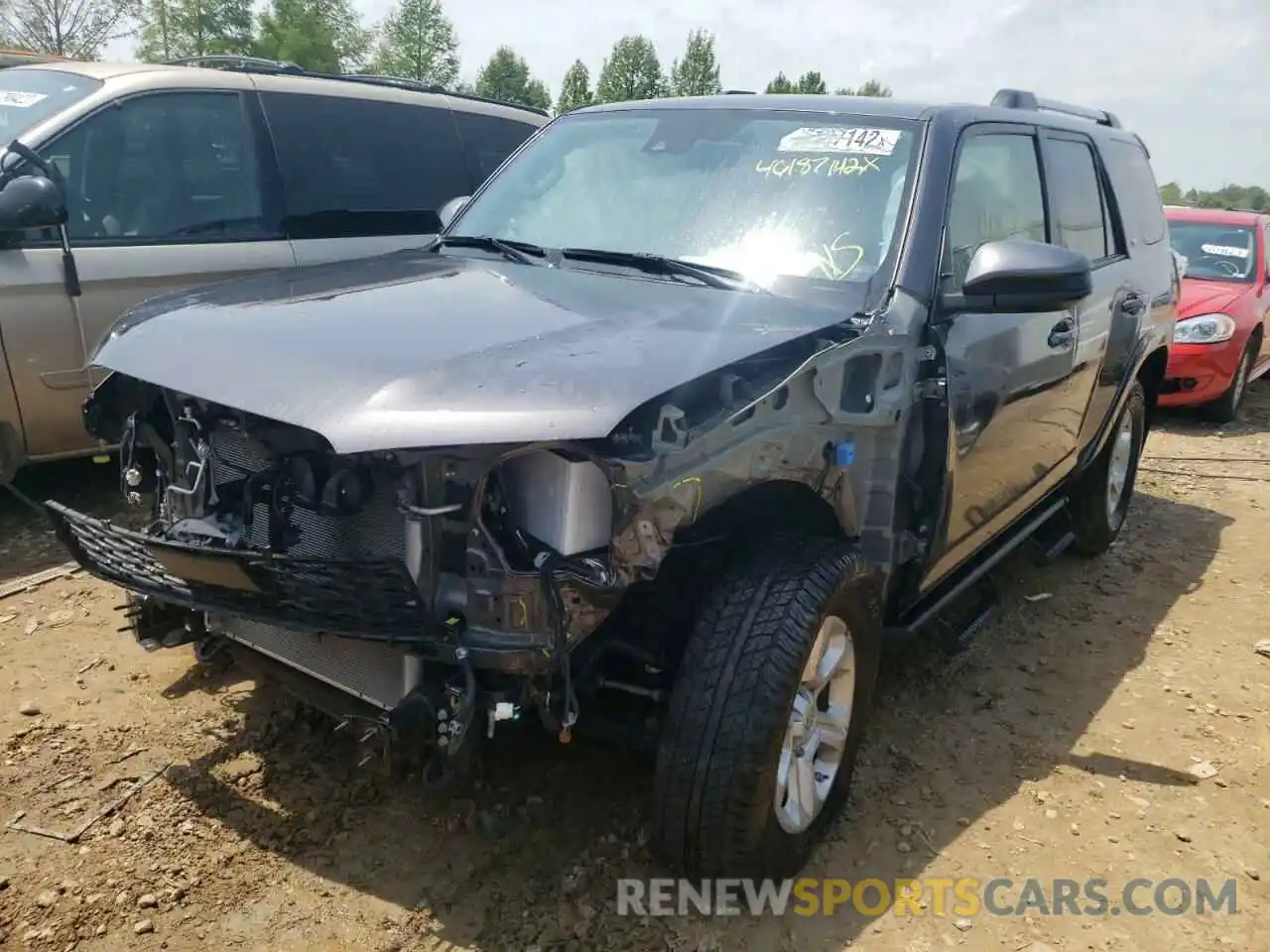 2 Photograph of a damaged car JTEEU5JRXM5245722 TOYOTA 4RUNNER 2021