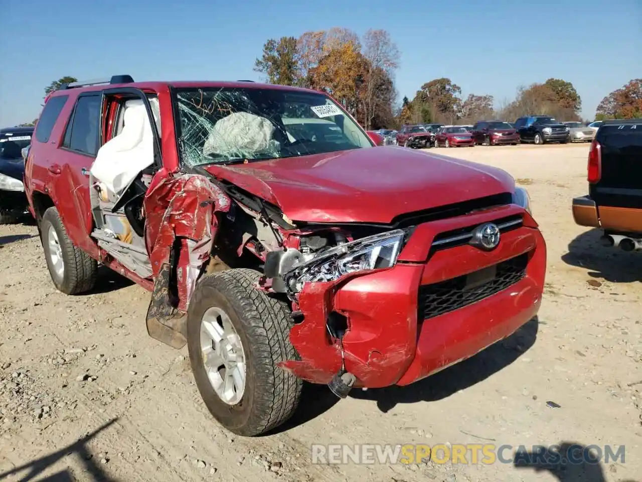 1 Photograph of a damaged car JTEFU5JR0M5237925 TOYOTA 4RUNNER 2021