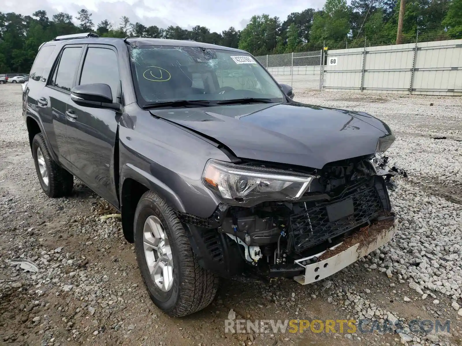 1 Photograph of a damaged car JTEFU5JR0M5239691 TOYOTA 4RUNNER 2021