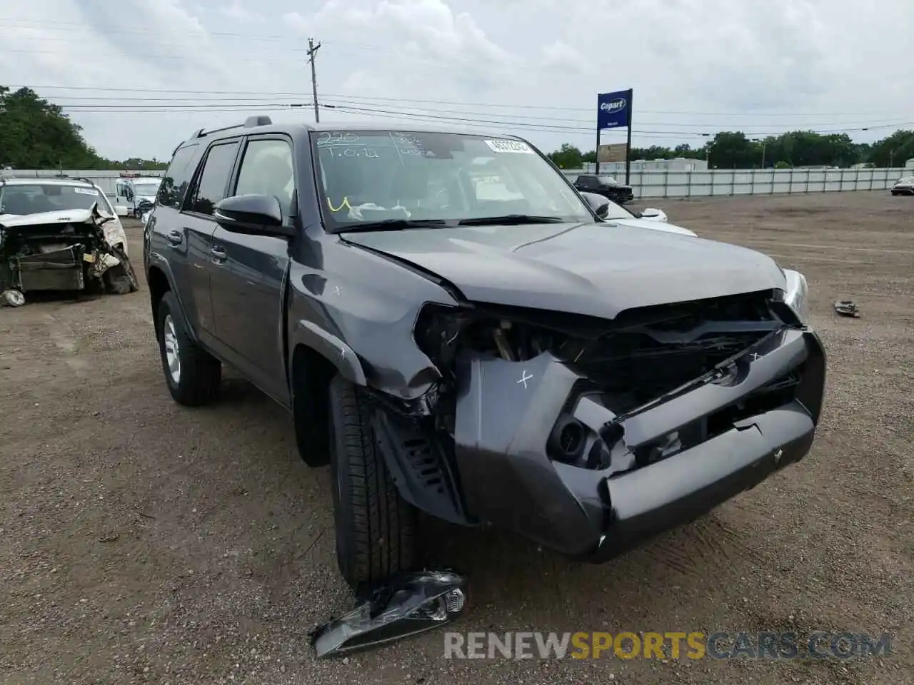 1 Photograph of a damaged car JTEFU5JR0M5243823 TOYOTA 4RUNNER 2021