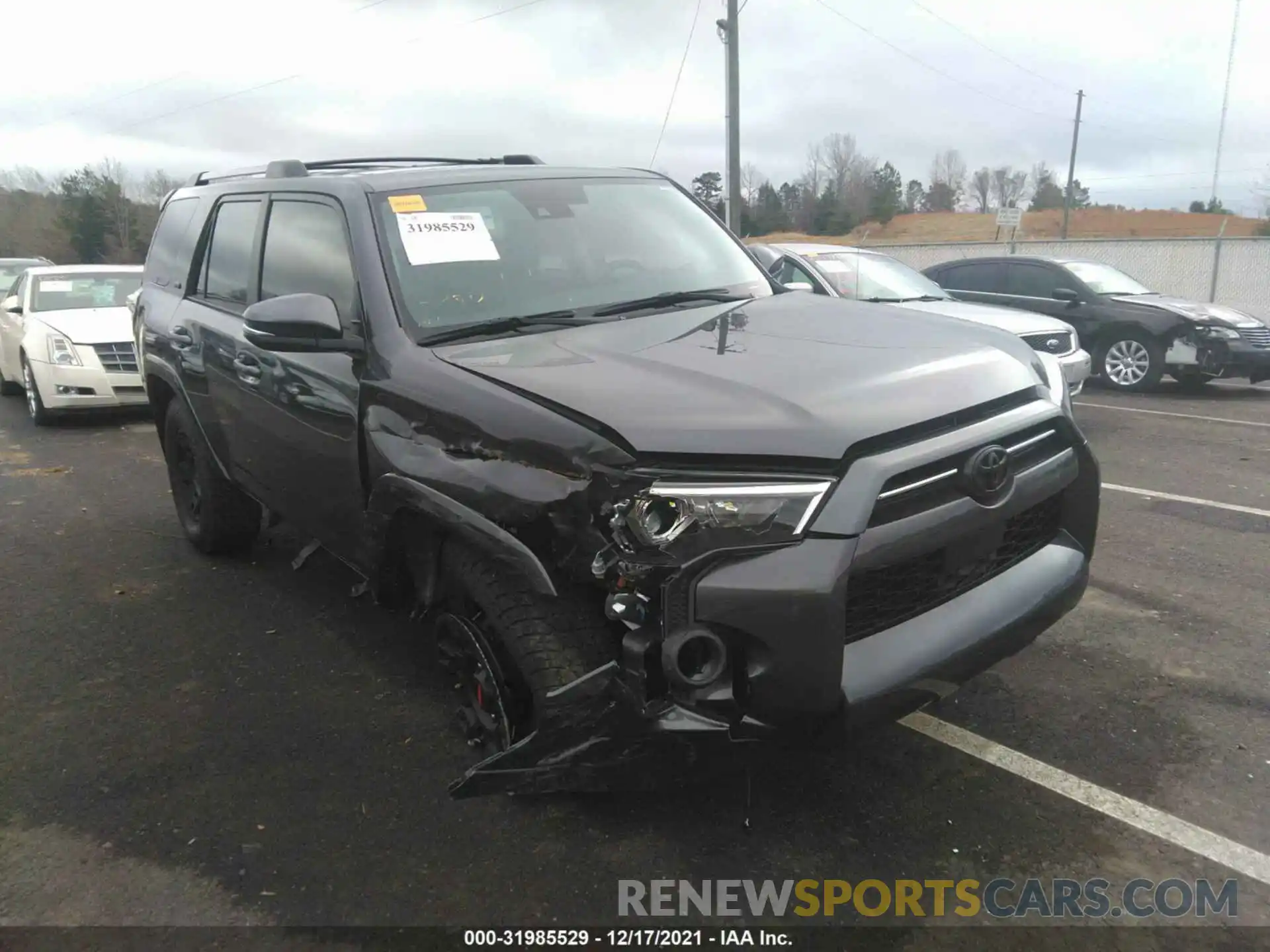 1 Photograph of a damaged car JTEFU5JR0M5244597 TOYOTA 4RUNNER 2021