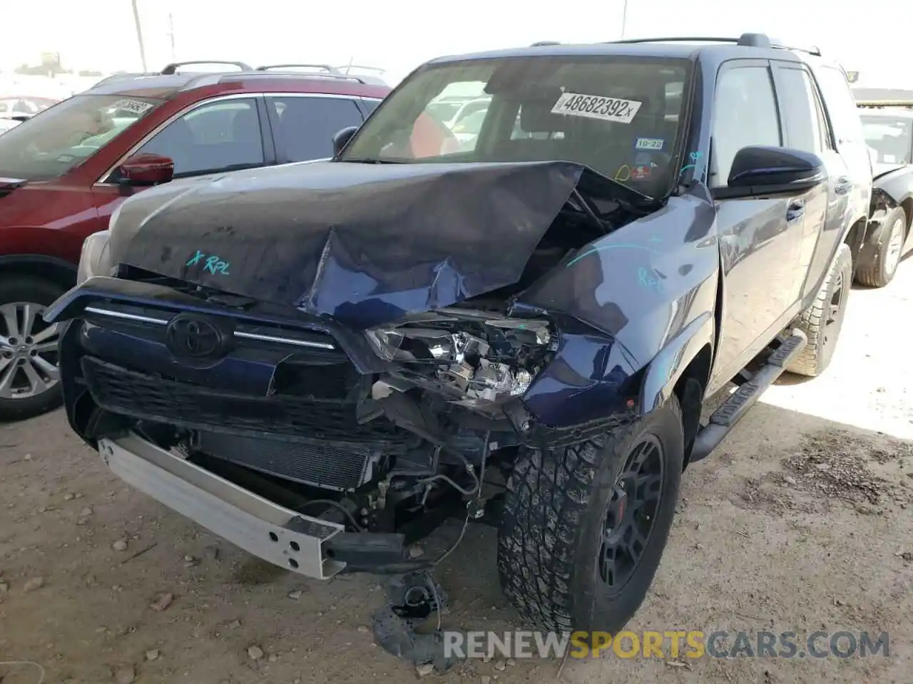 2 Photograph of a damaged car JTEFU5JR2M5228532 TOYOTA 4RUNNER 2021