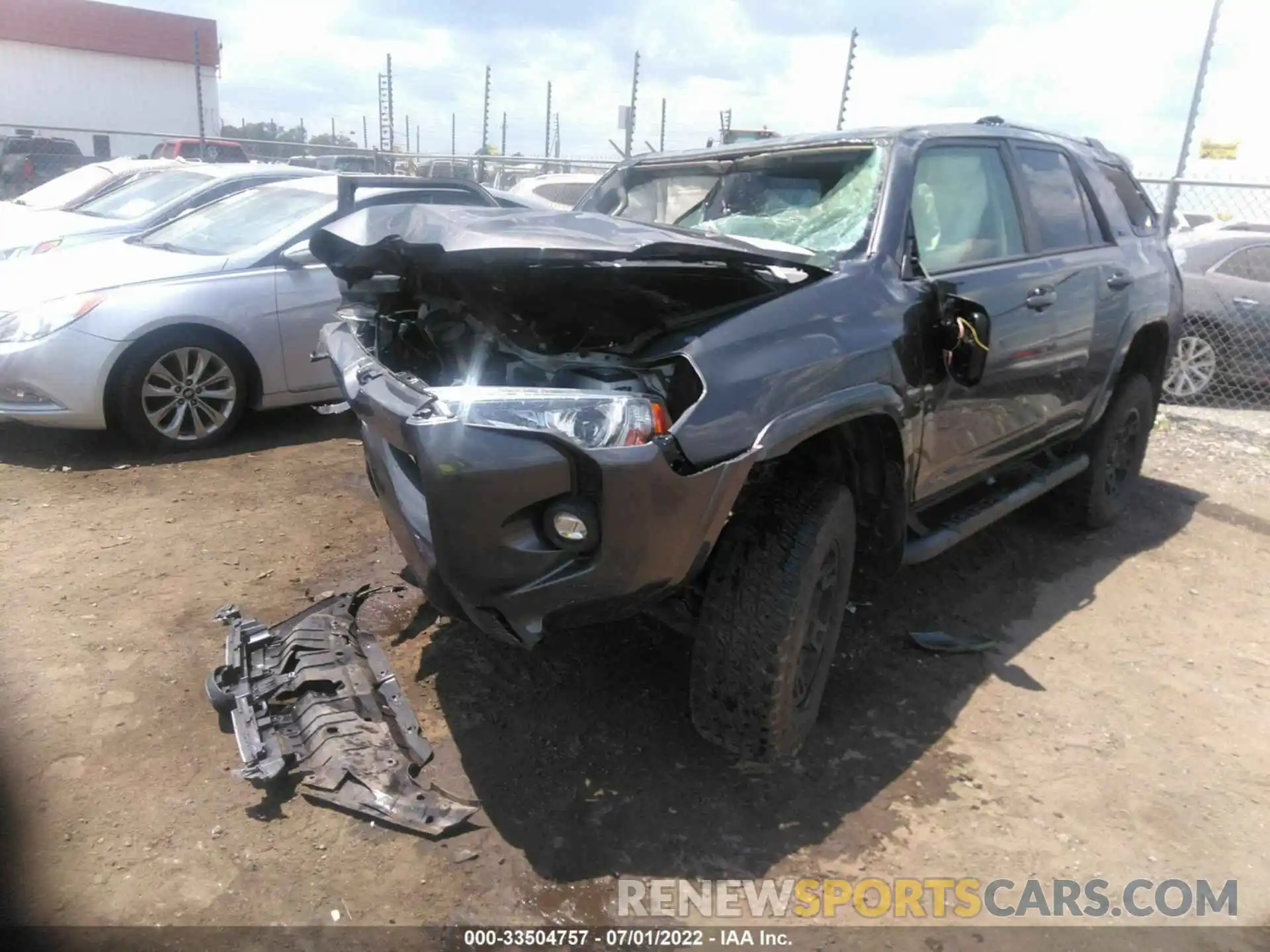 2 Photograph of a damaged car JTEFU5JR4M5244232 TOYOTA 4RUNNER 2021