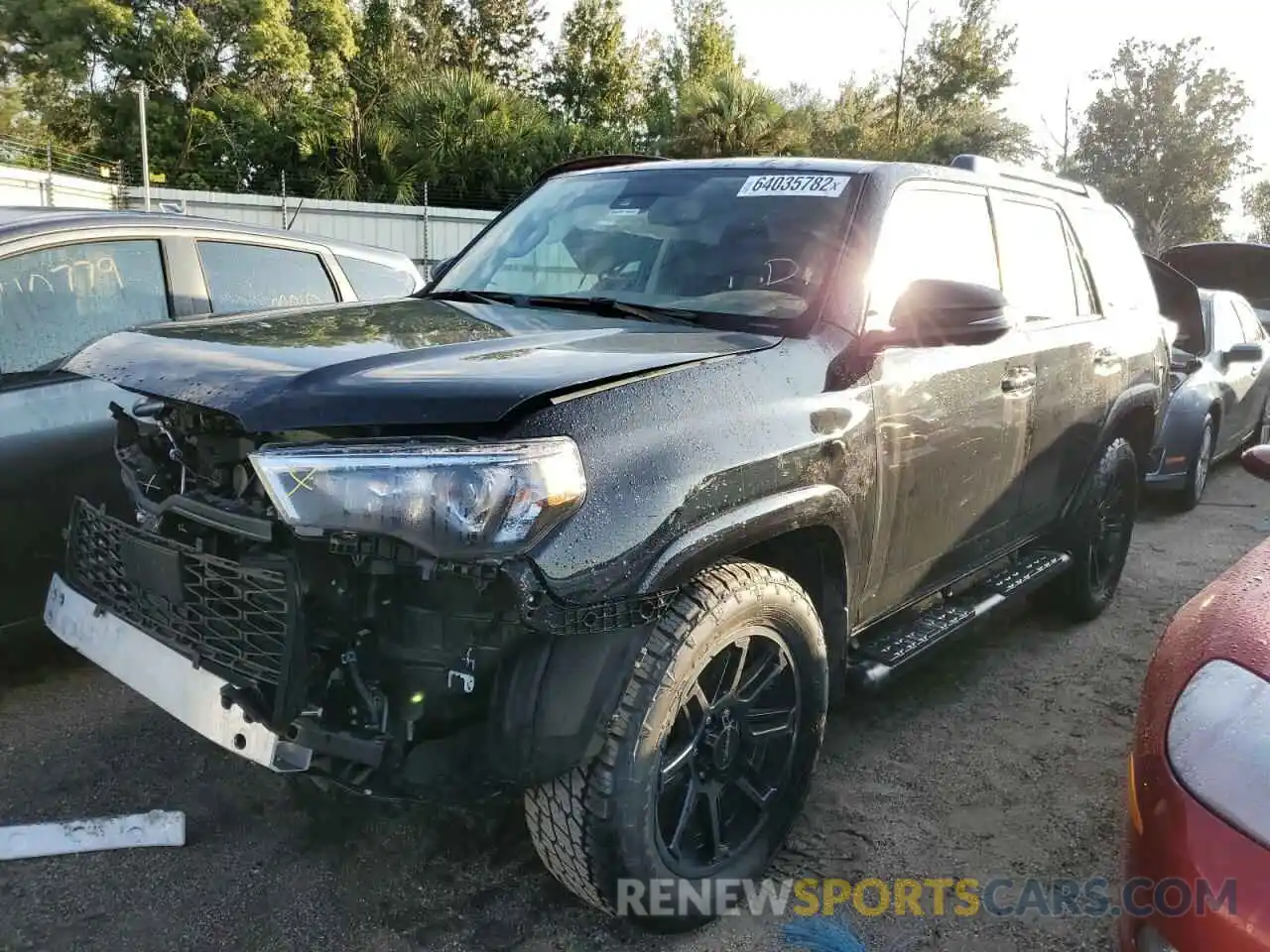 2 Photograph of a damaged car JTEFU5JR4M5249124 TOYOTA 4RUNNER 2021