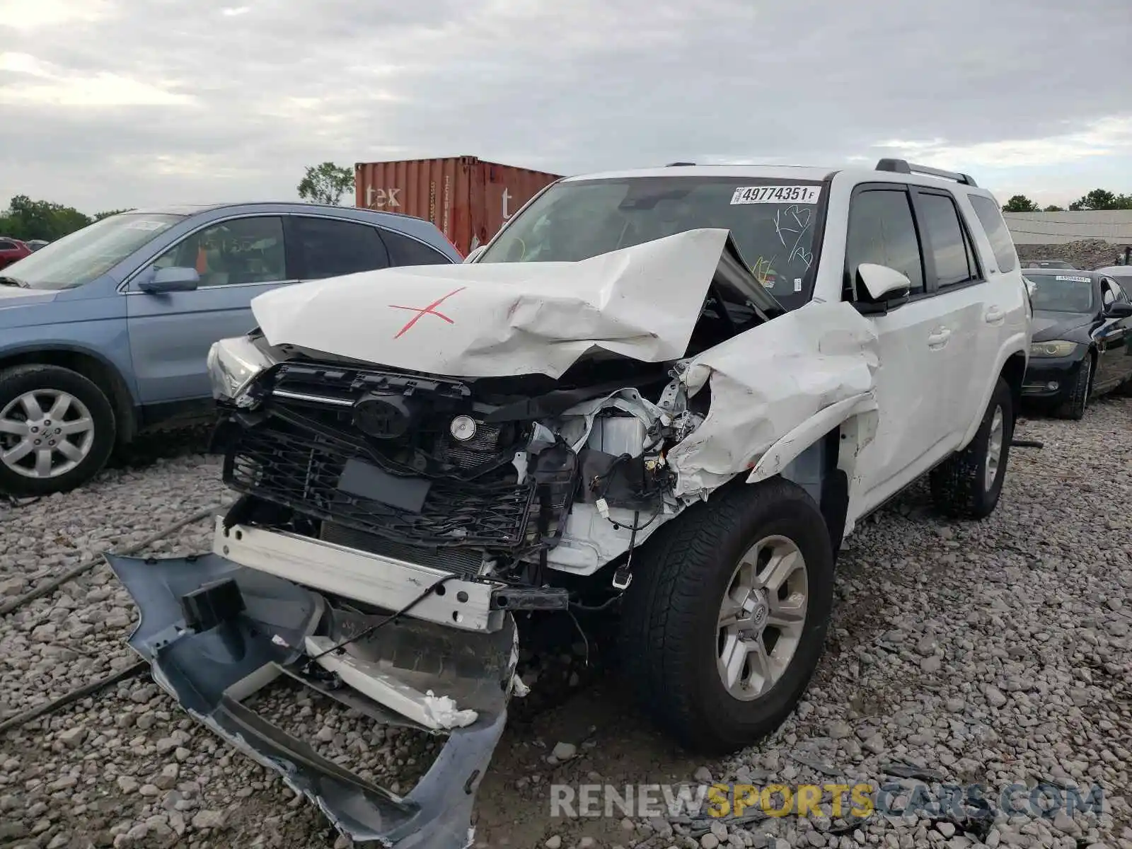 2 Photograph of a damaged car JTEFU5JR5M5232994 TOYOTA 4RUNNER 2021