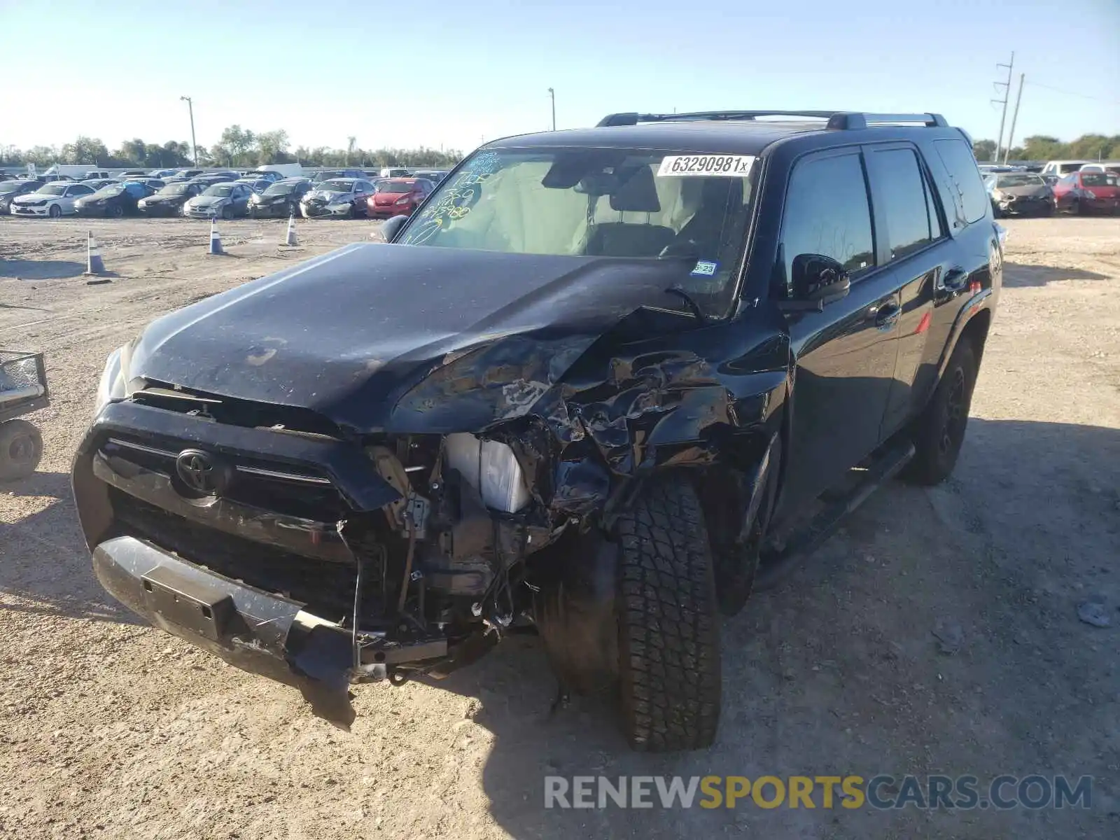 2 Photograph of a damaged car JTEFU5JR5M5243980 TOYOTA 4RUNNER 2021