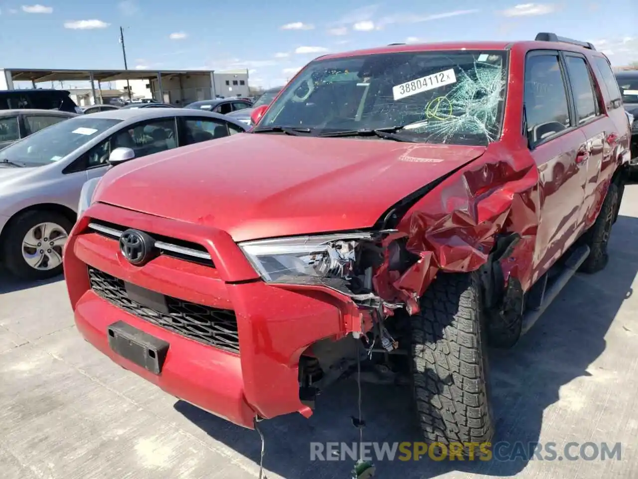 2 Photograph of a damaged car JTEFU5JR6M5232258 TOYOTA 4RUNNER 2021