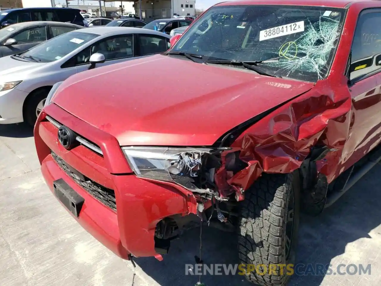 9 Photograph of a damaged car JTEFU5JR6M5232258 TOYOTA 4RUNNER 2021