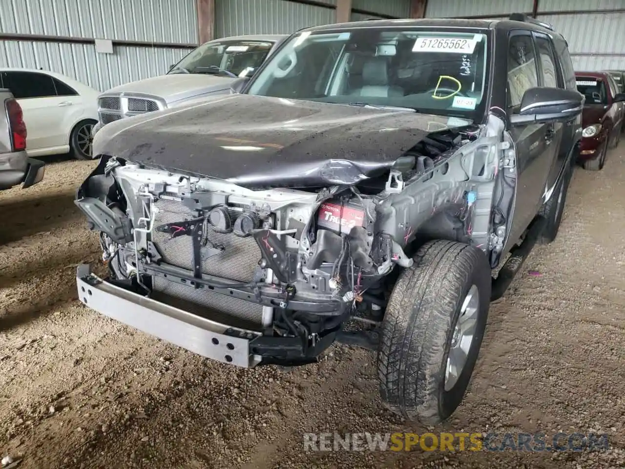 2 Photograph of a damaged car JTEFU5JR6M5244359 TOYOTA 4RUNNER 2021