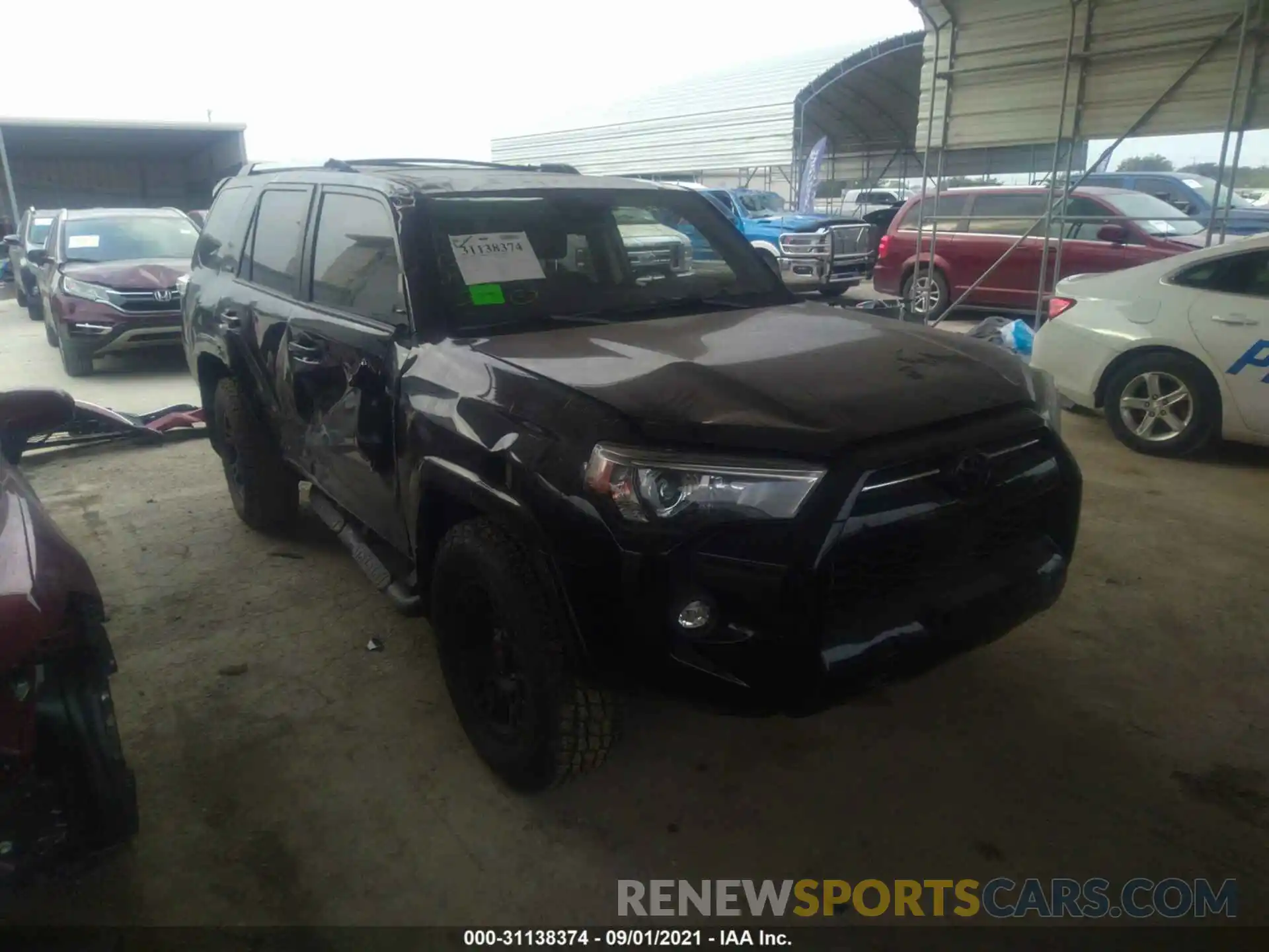 1 Photograph of a damaged car JTEFU5JR6M5248203 TOYOTA 4RUNNER 2021