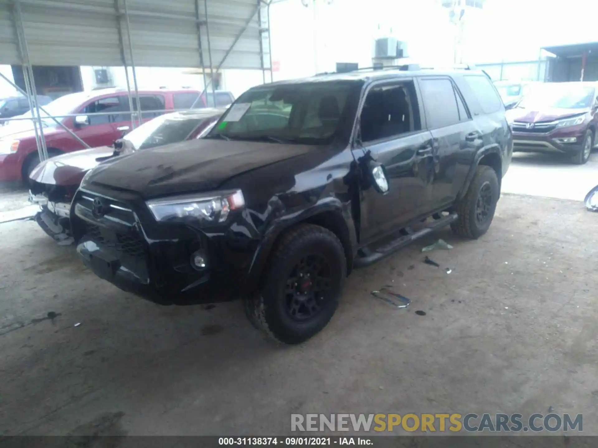 2 Photograph of a damaged car JTEFU5JR6M5248203 TOYOTA 4RUNNER 2021