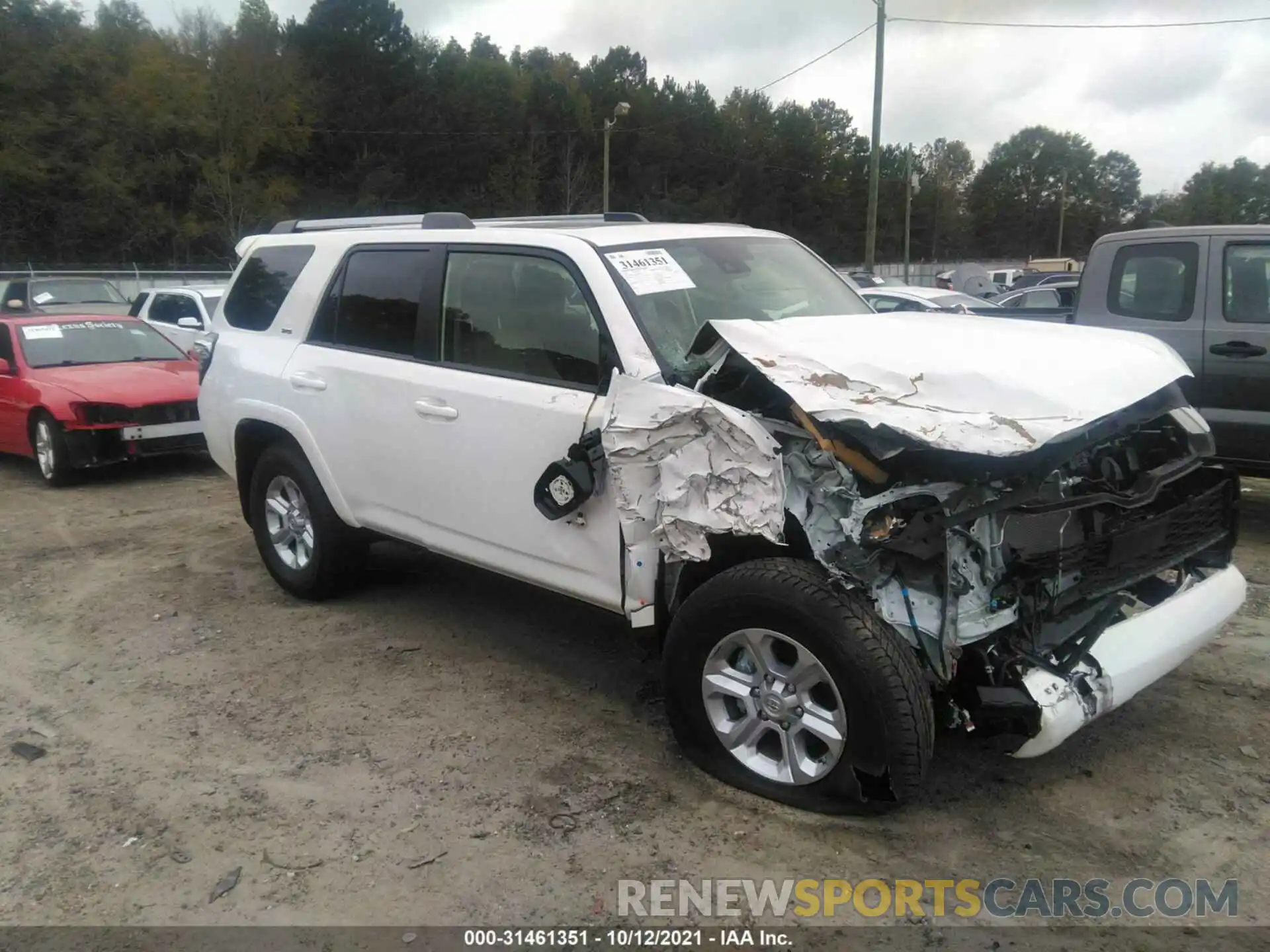 1 Photograph of a damaged car JTEFU5JR7M5238036 TOYOTA 4RUNNER 2021