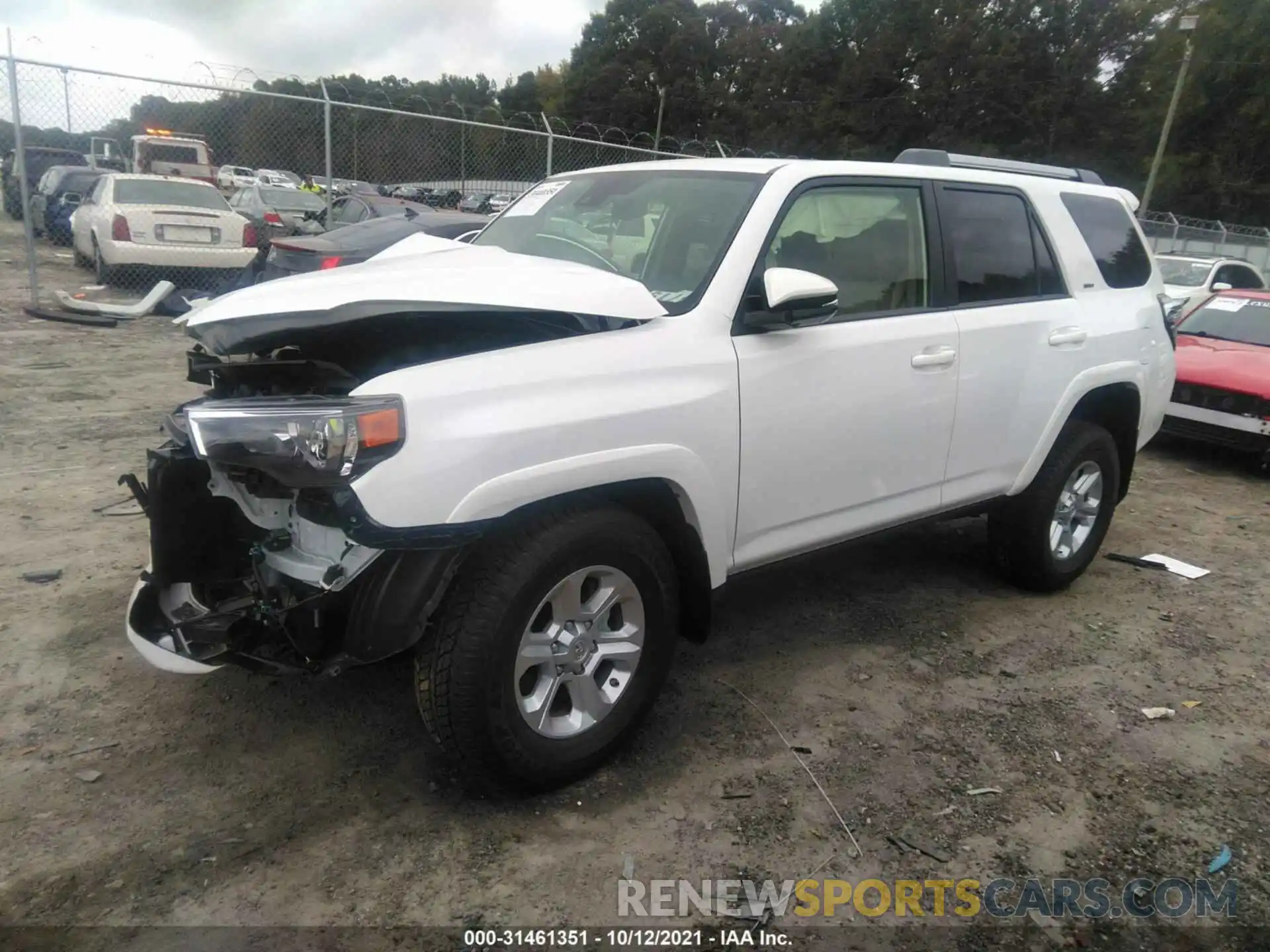 2 Photograph of a damaged car JTEFU5JR7M5238036 TOYOTA 4RUNNER 2021