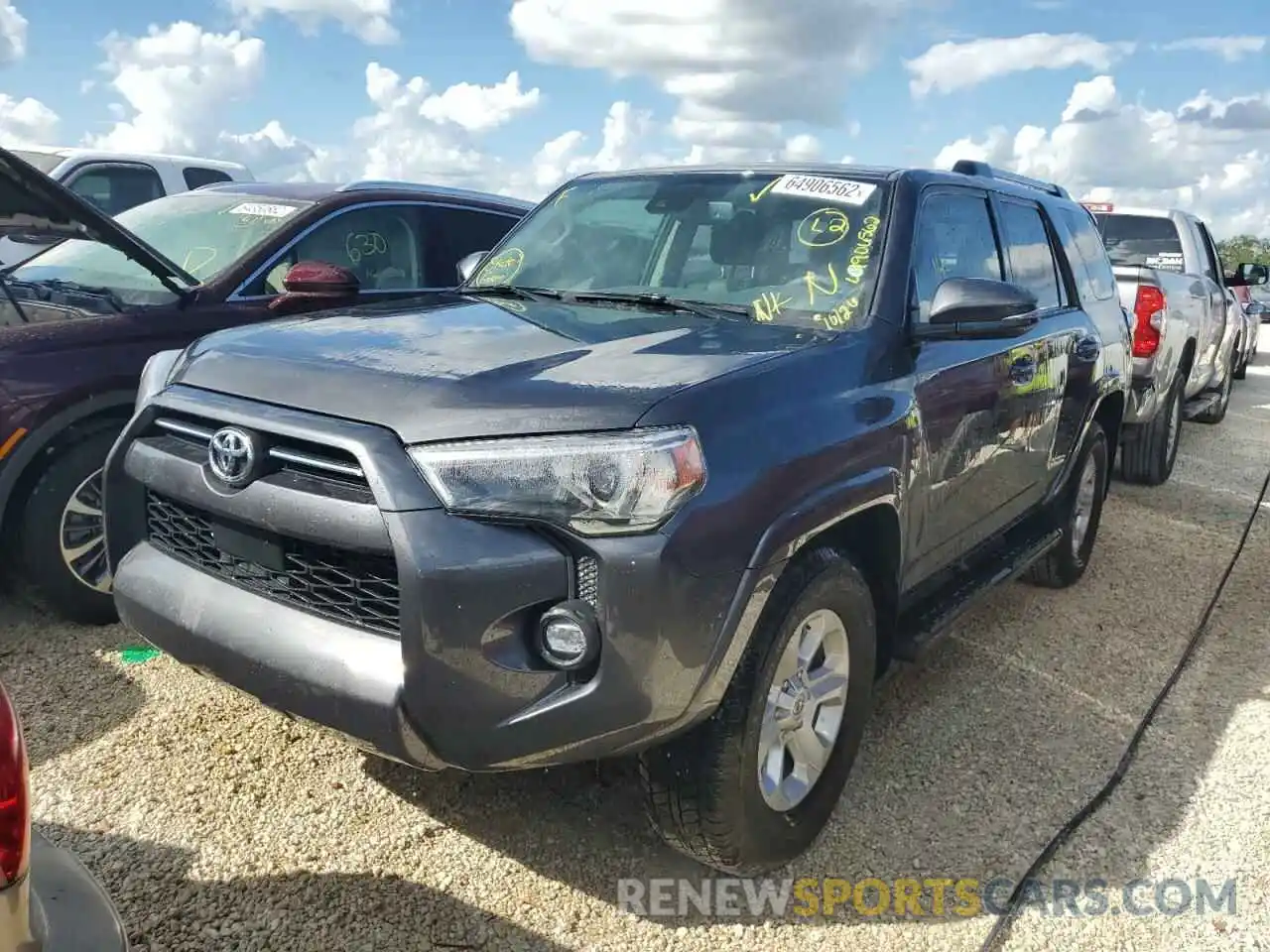 2 Photograph of a damaged car JTEFU5JR7M5241762 TOYOTA 4RUNNER 2021